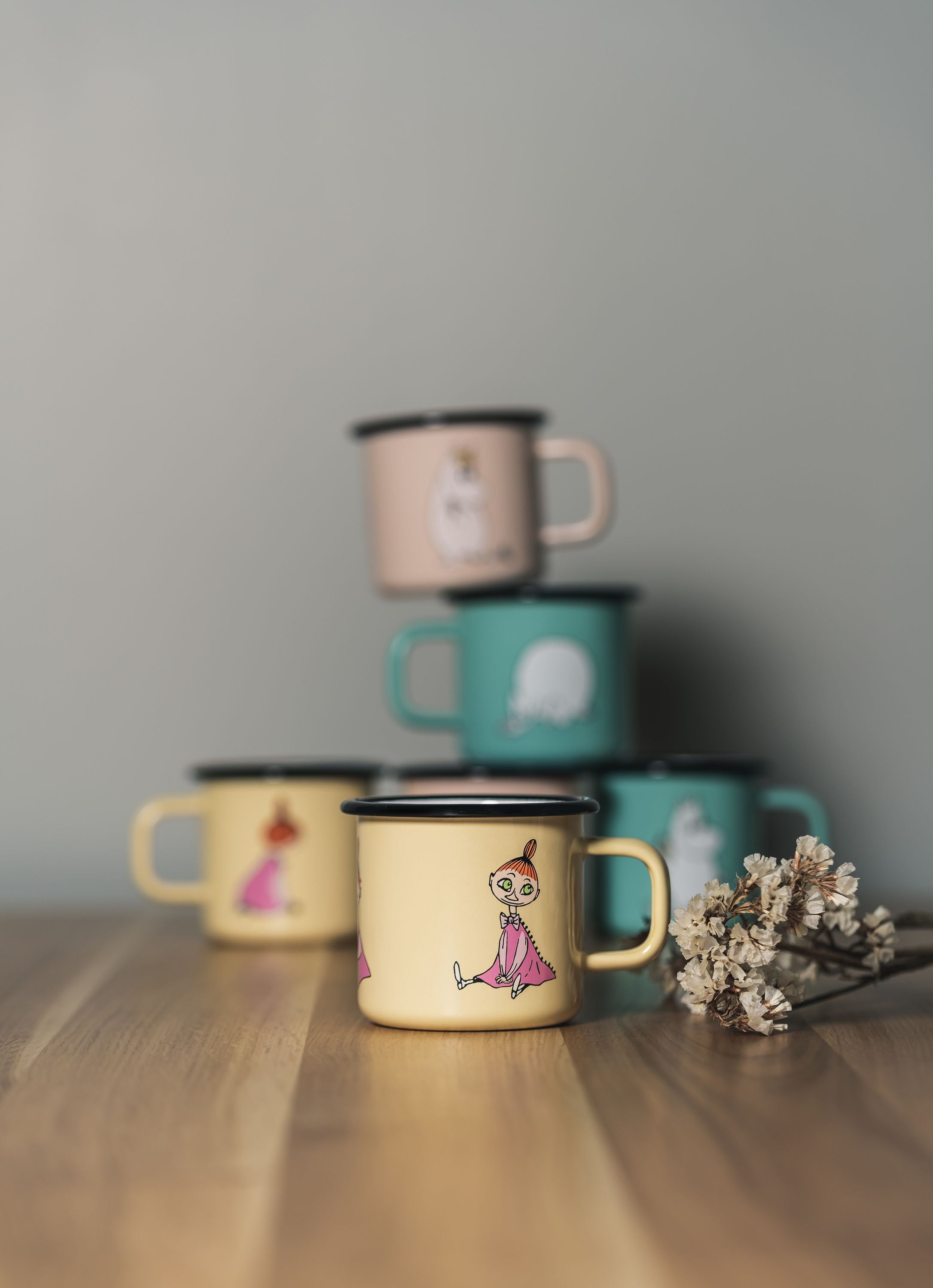 Muurla Moomin复古搪瓷杯，Moomin，浅蓝色