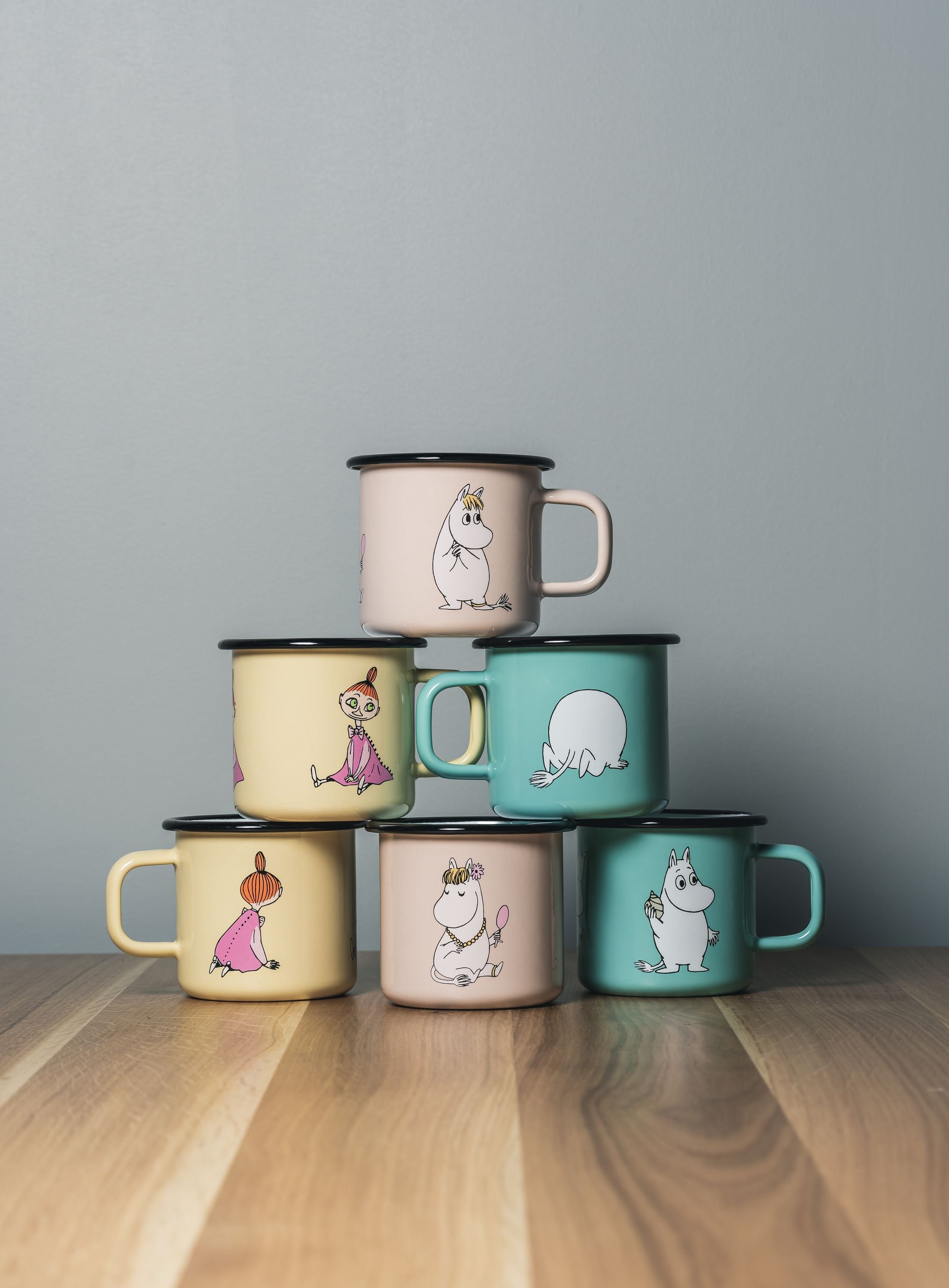 Muurla Moomin Retro Retro搪瓷杯，浮潜，粉红色