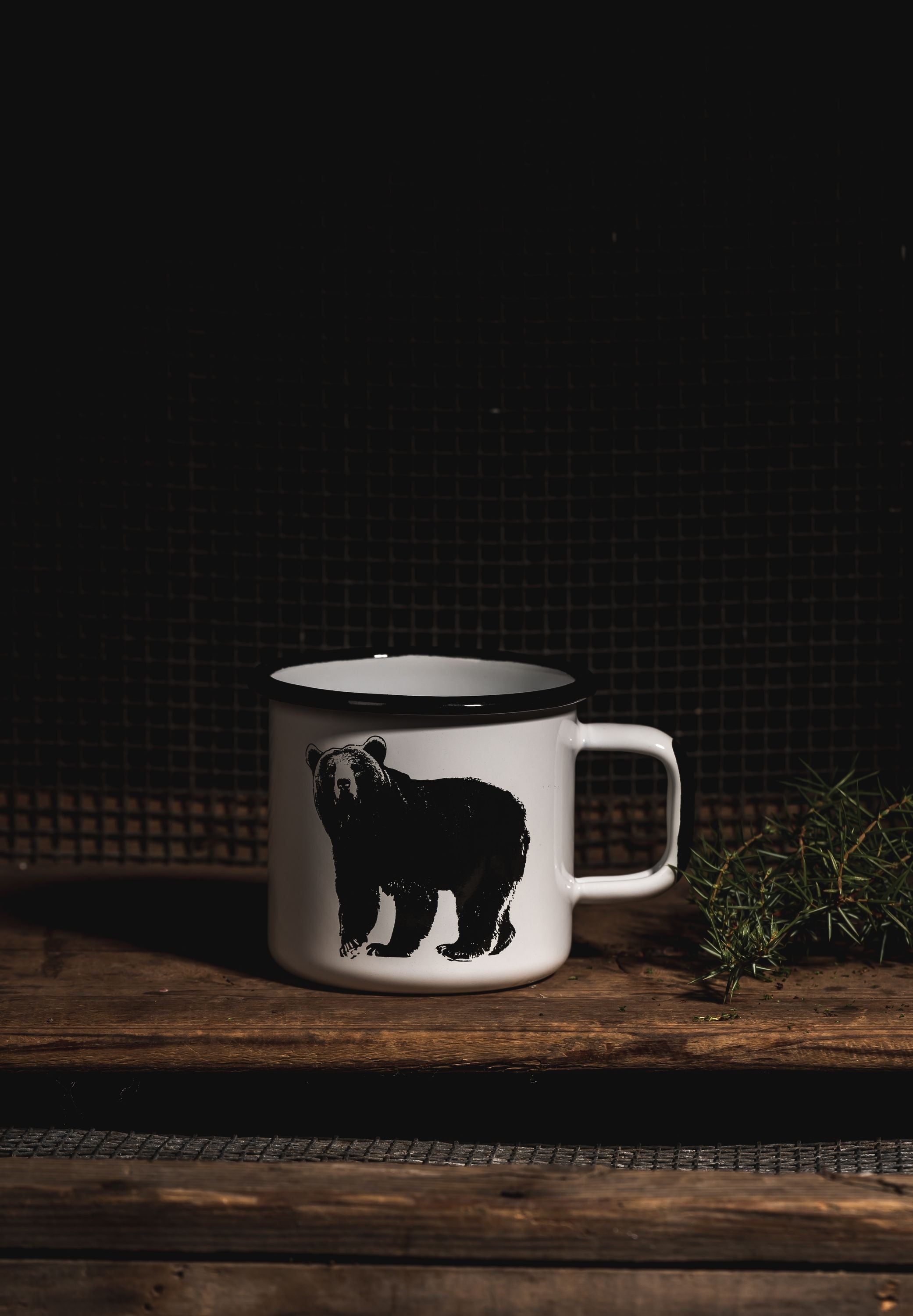 Tazza di smalto nordico Muurla, l'orso