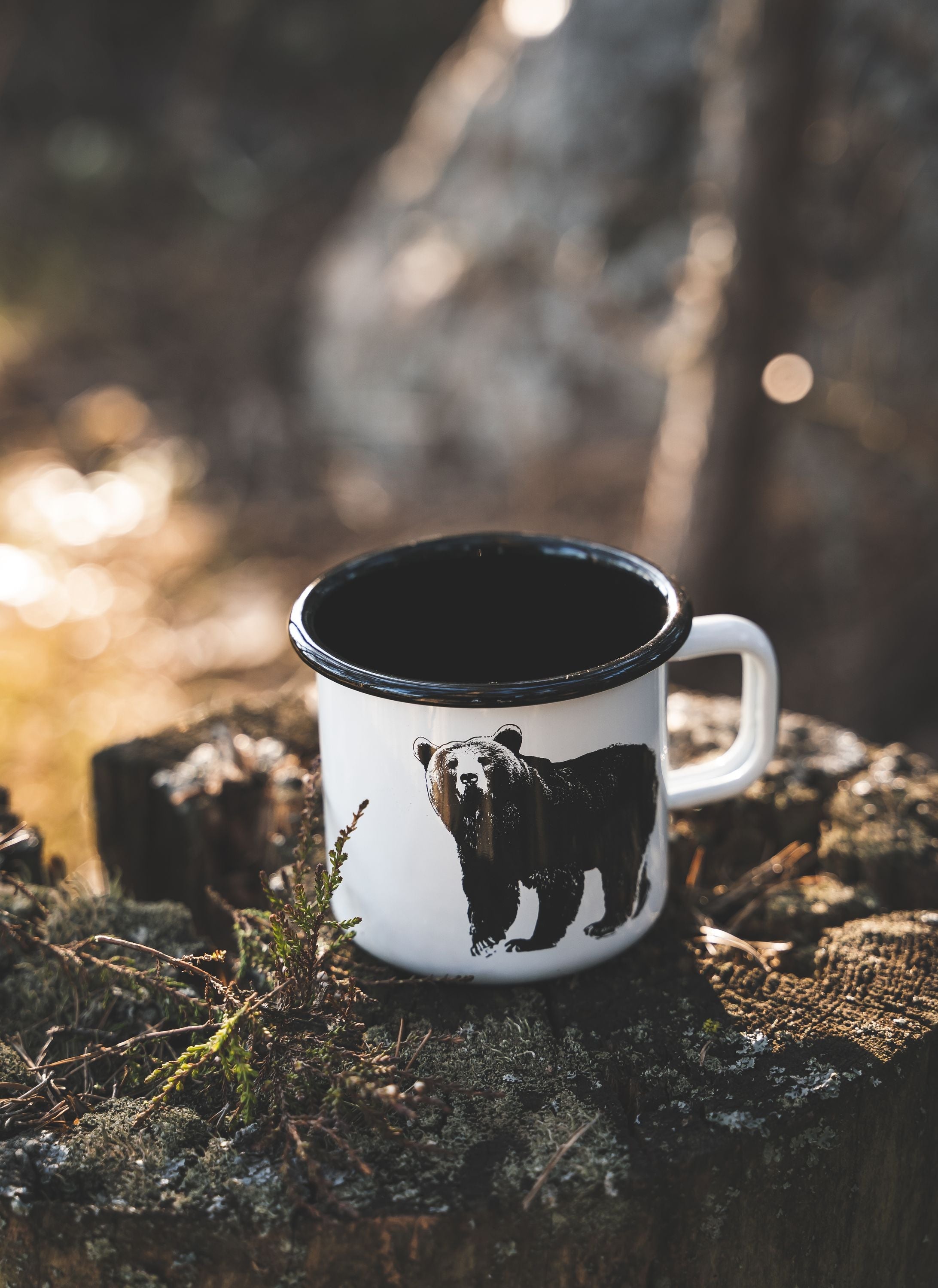 Tazza di smalto nordico Muurla, l'orso