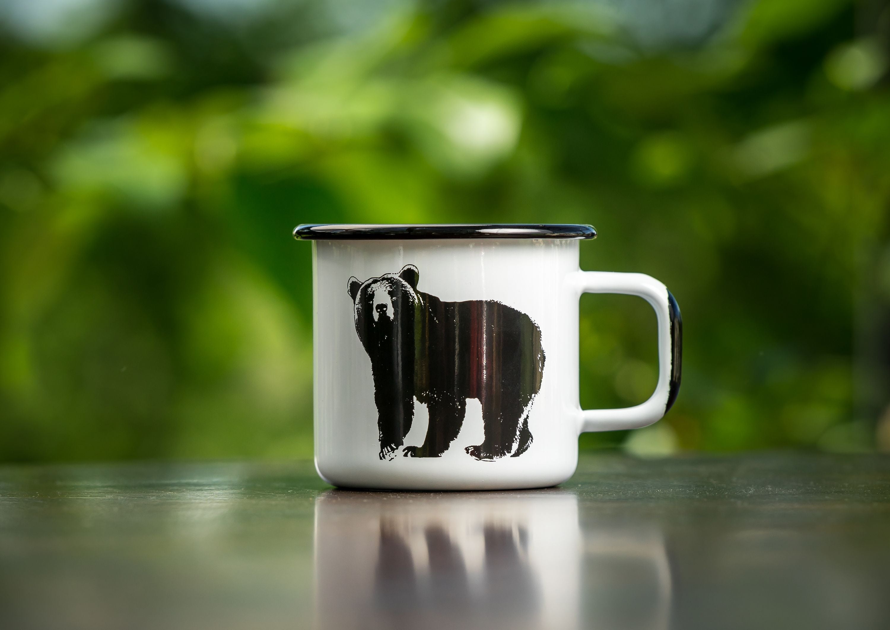 Tazza di smalto nordico Muurla, l'orso