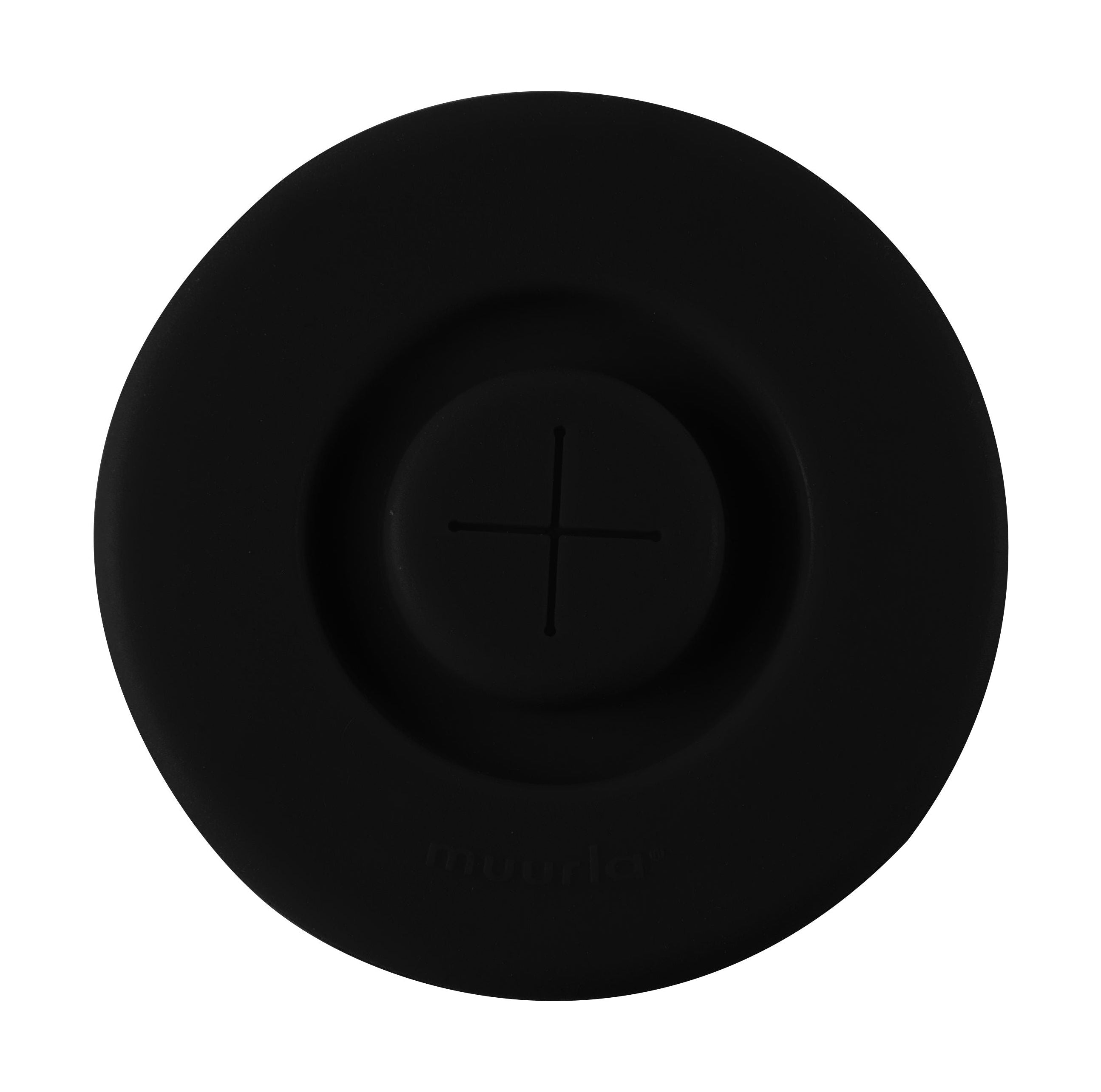 Muurla Silicone Prenez un couvercle en silicone avec un trou pour une paille, noire
