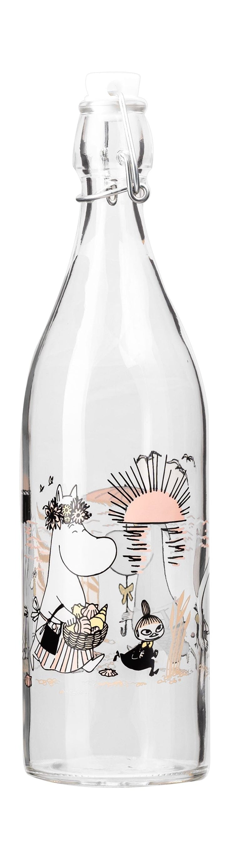 Botella de vidrio Muurla Moomin, la playa