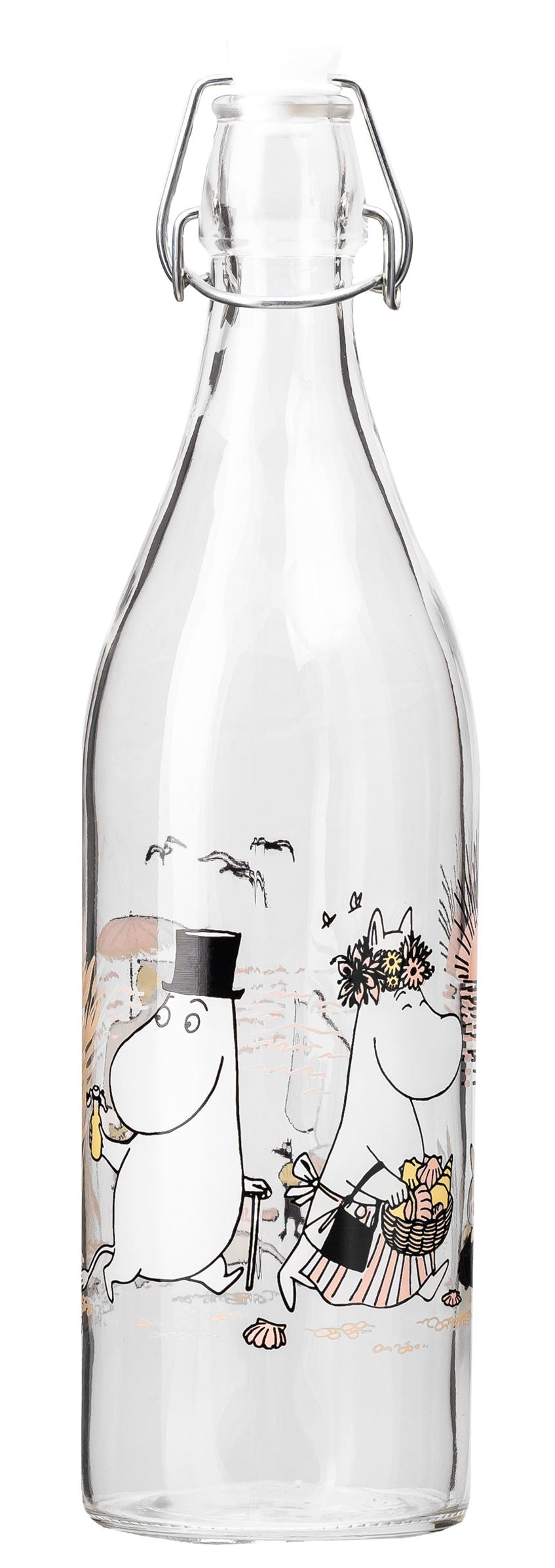 Muurla Moomin glassflaske, stranden