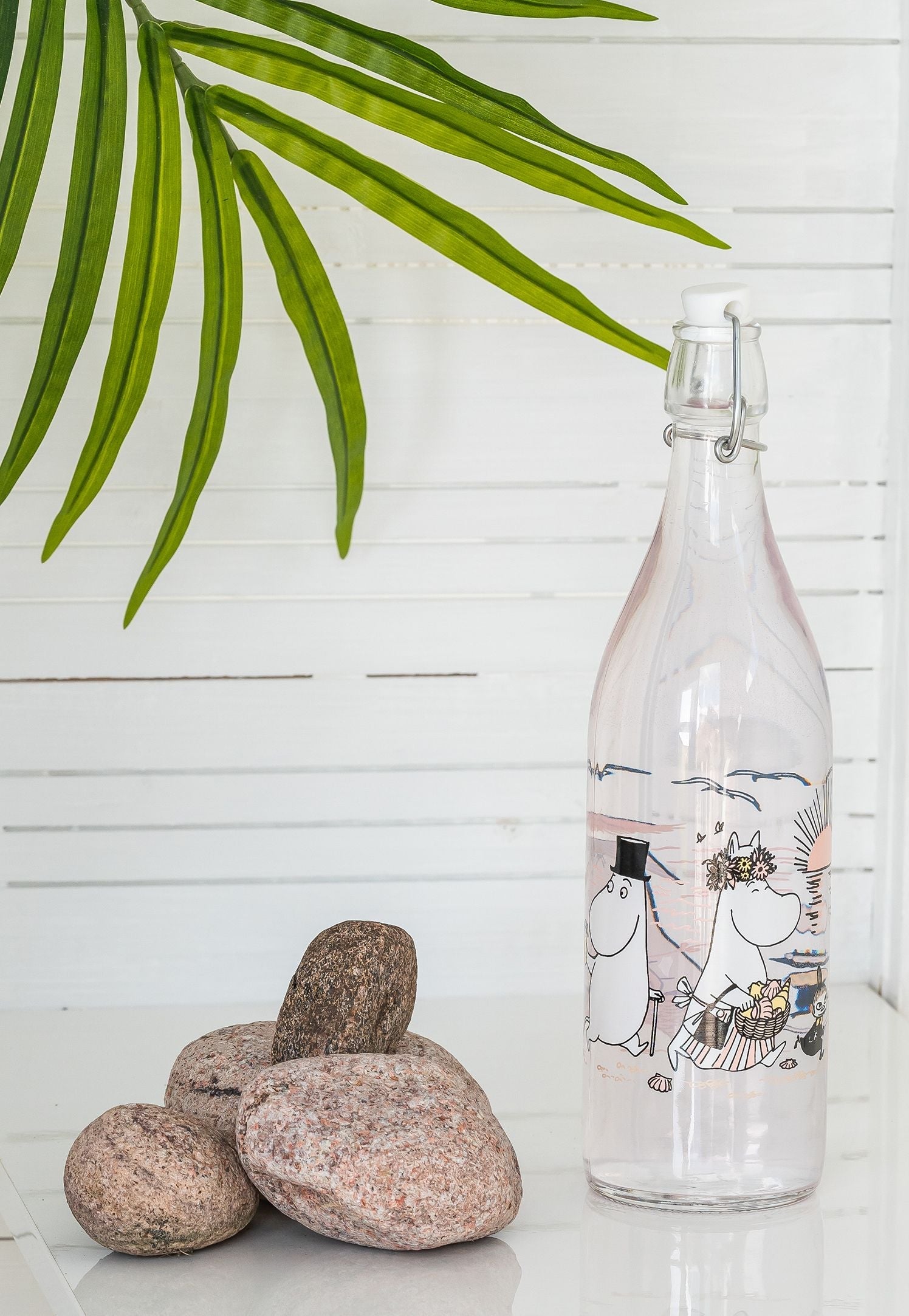 Botella de vidrio Muurla Moomin, la playa