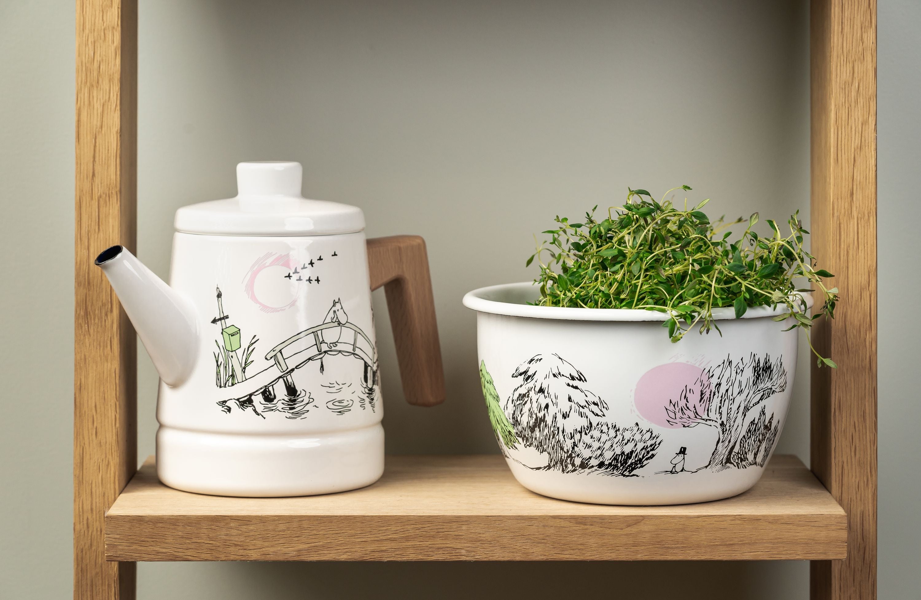 Muurla Moomin Originals Emamel Bowl bara Wandering