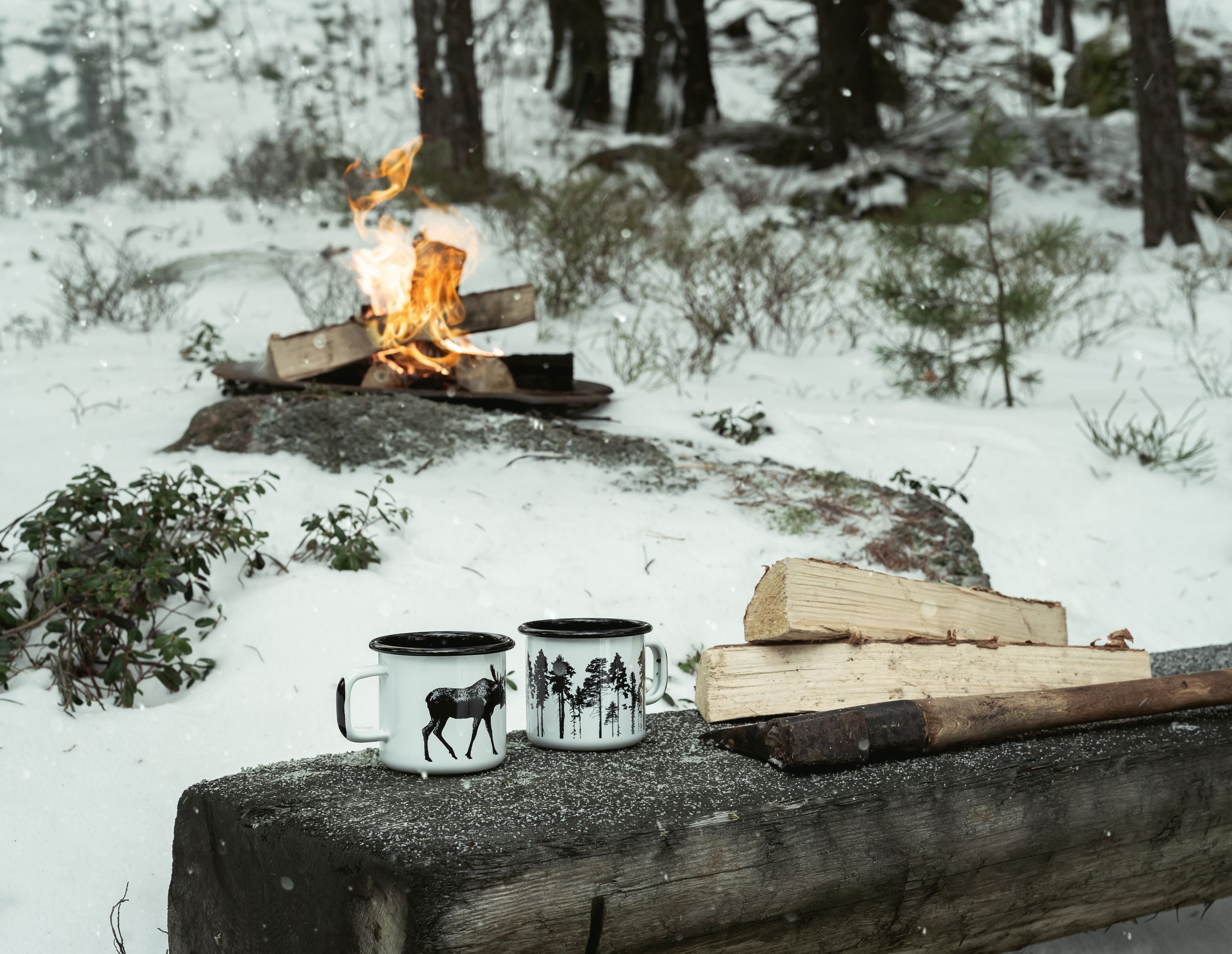 Muurla Nordic Enamel Mug, The Forest