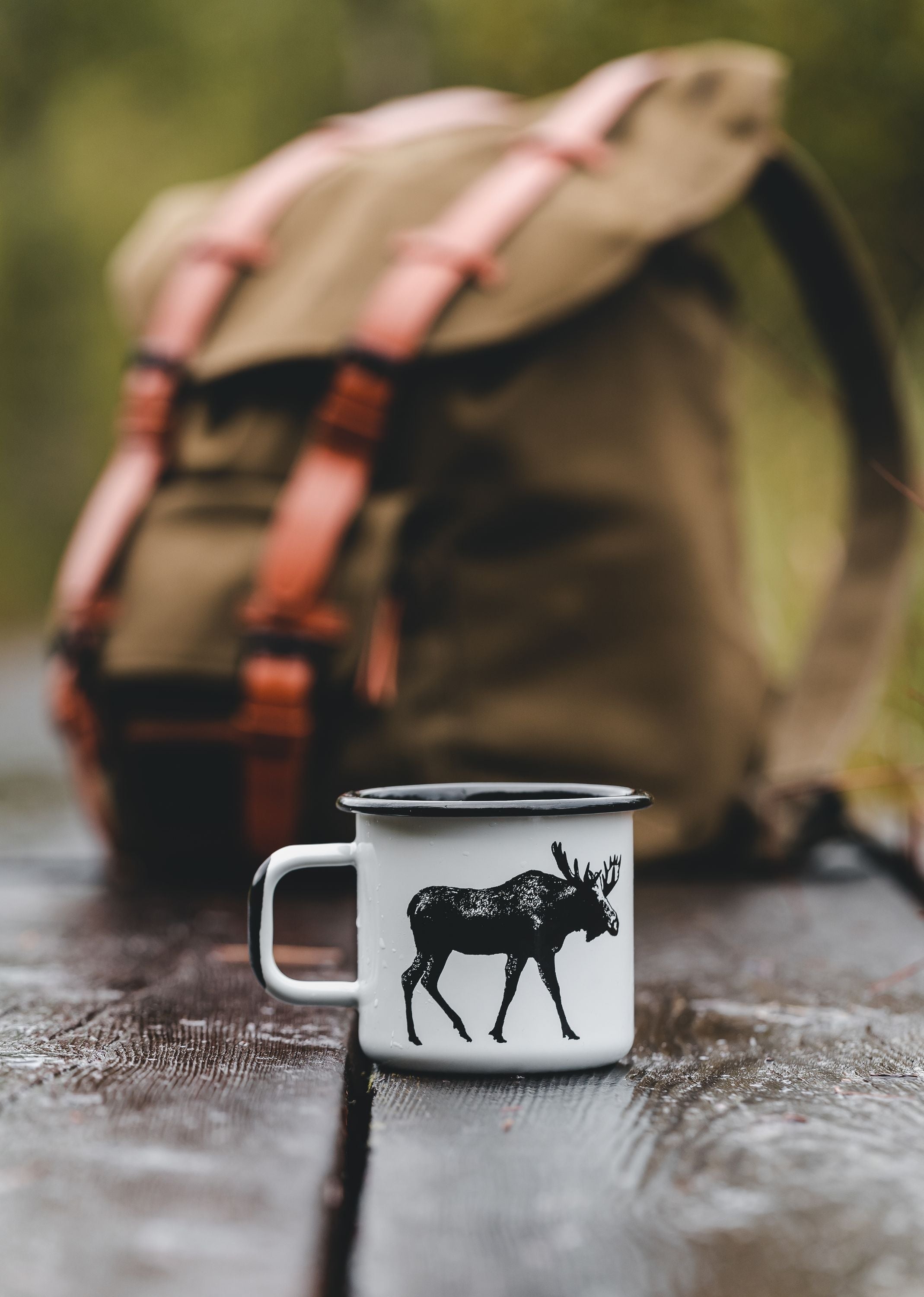 Muurla Nordic Enamel Mug, The Moose