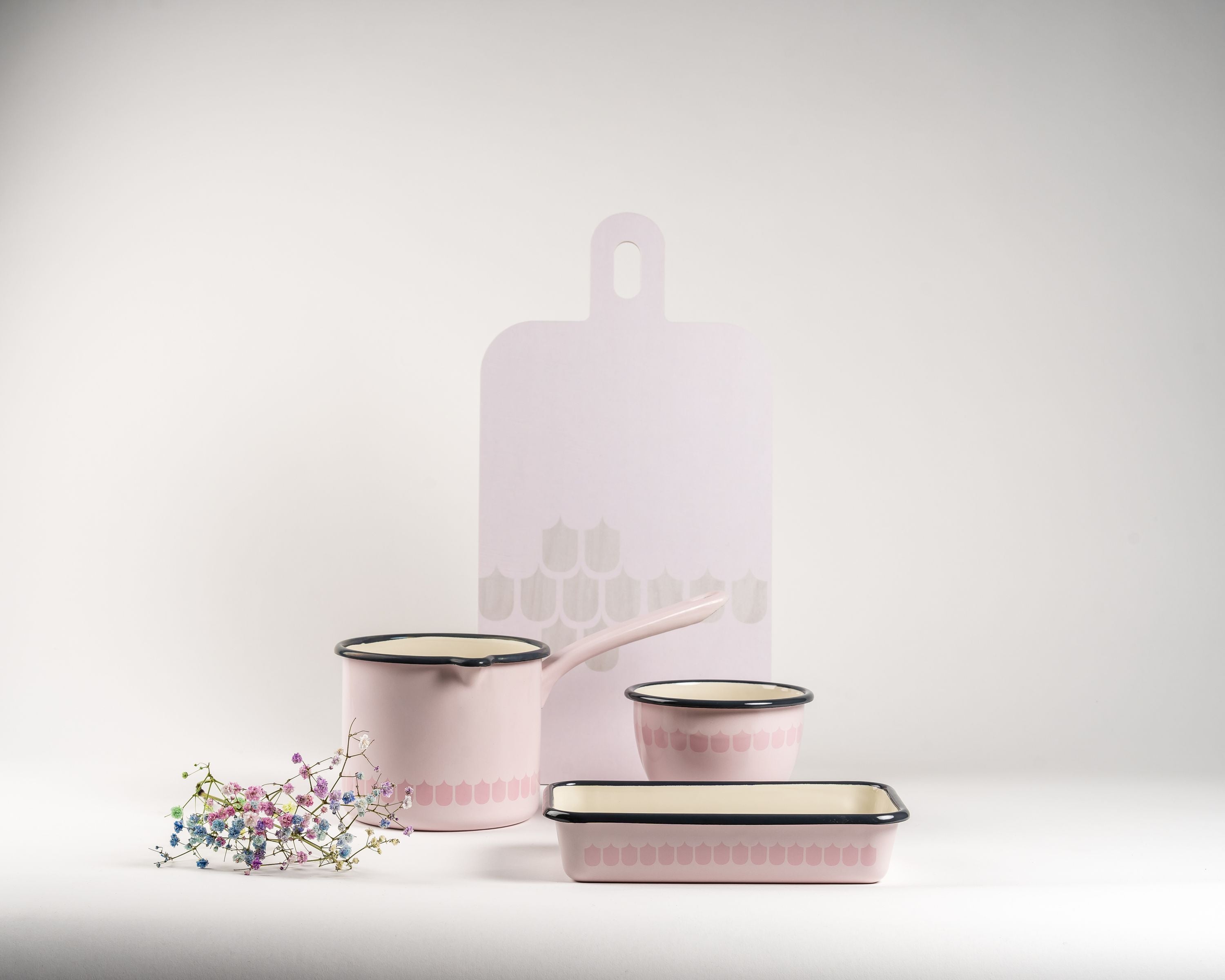 Muurla Vappu Kitchen Emalje Bowl, Pink