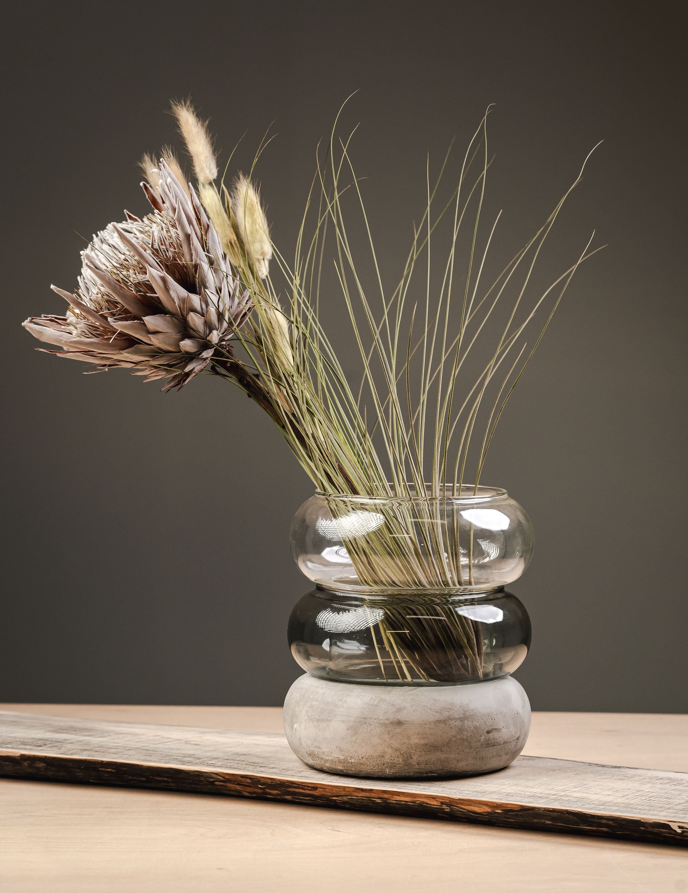 Muurla Bagel Vase, grigio