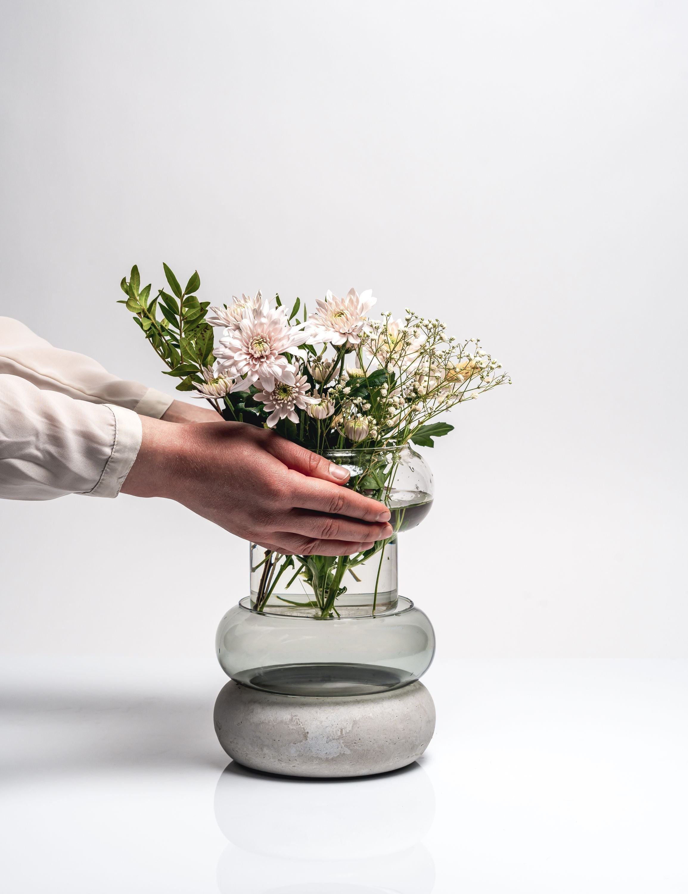 Muurla Bagel Vase, grigio