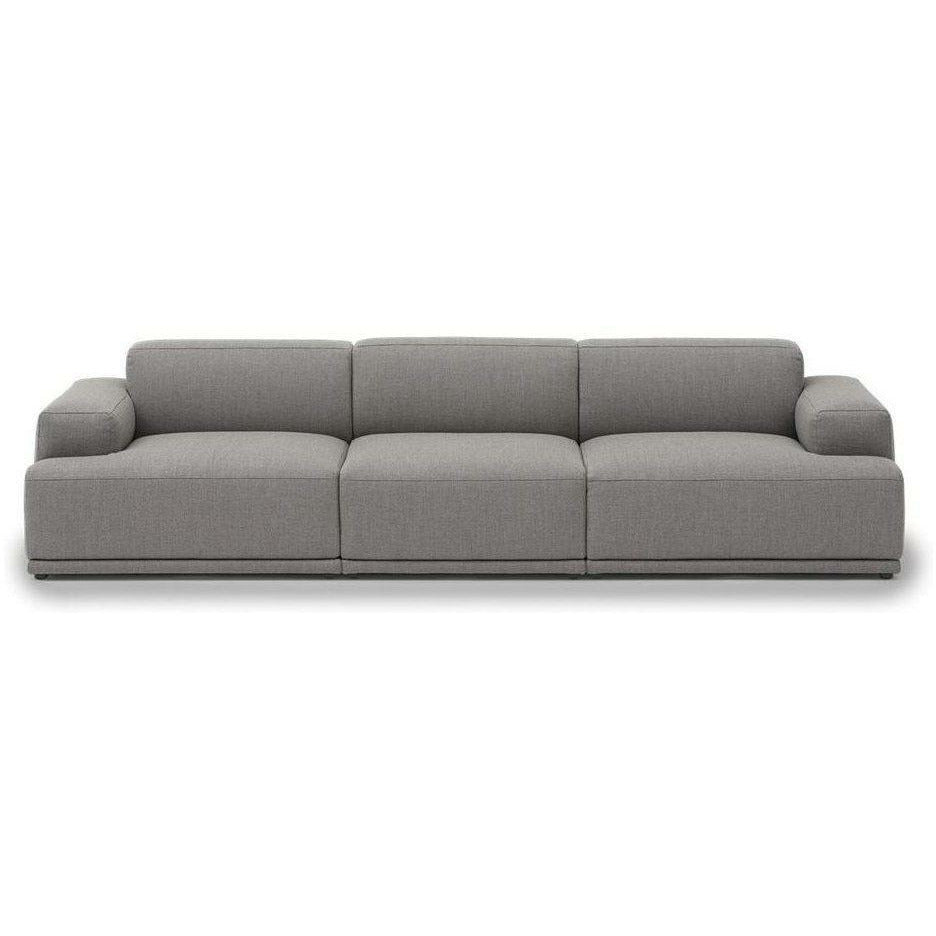 Muuto Connectez la configuration du canapé modulaire à 3 places 1, gris (RE Wool 128)