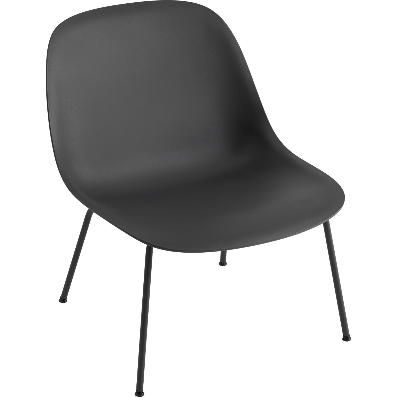Muuto纤维休息室椅子底座，纤维座椅，黑色