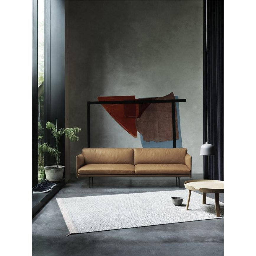 Muuto Oversigt sofa 2 sæder, læder, brun cognac læder