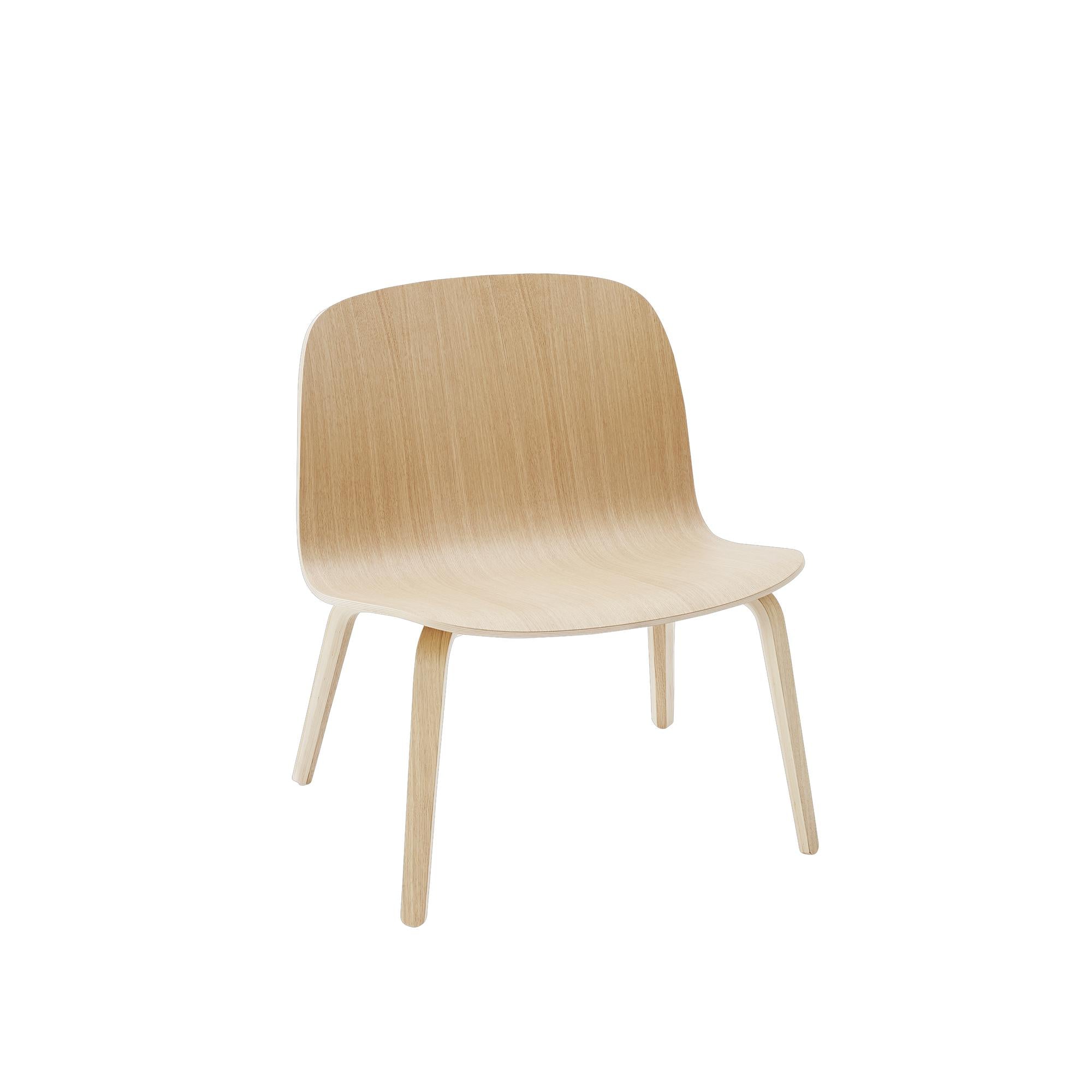 Muuto Visu lounge stoel houten benen, houten stoel, eiken