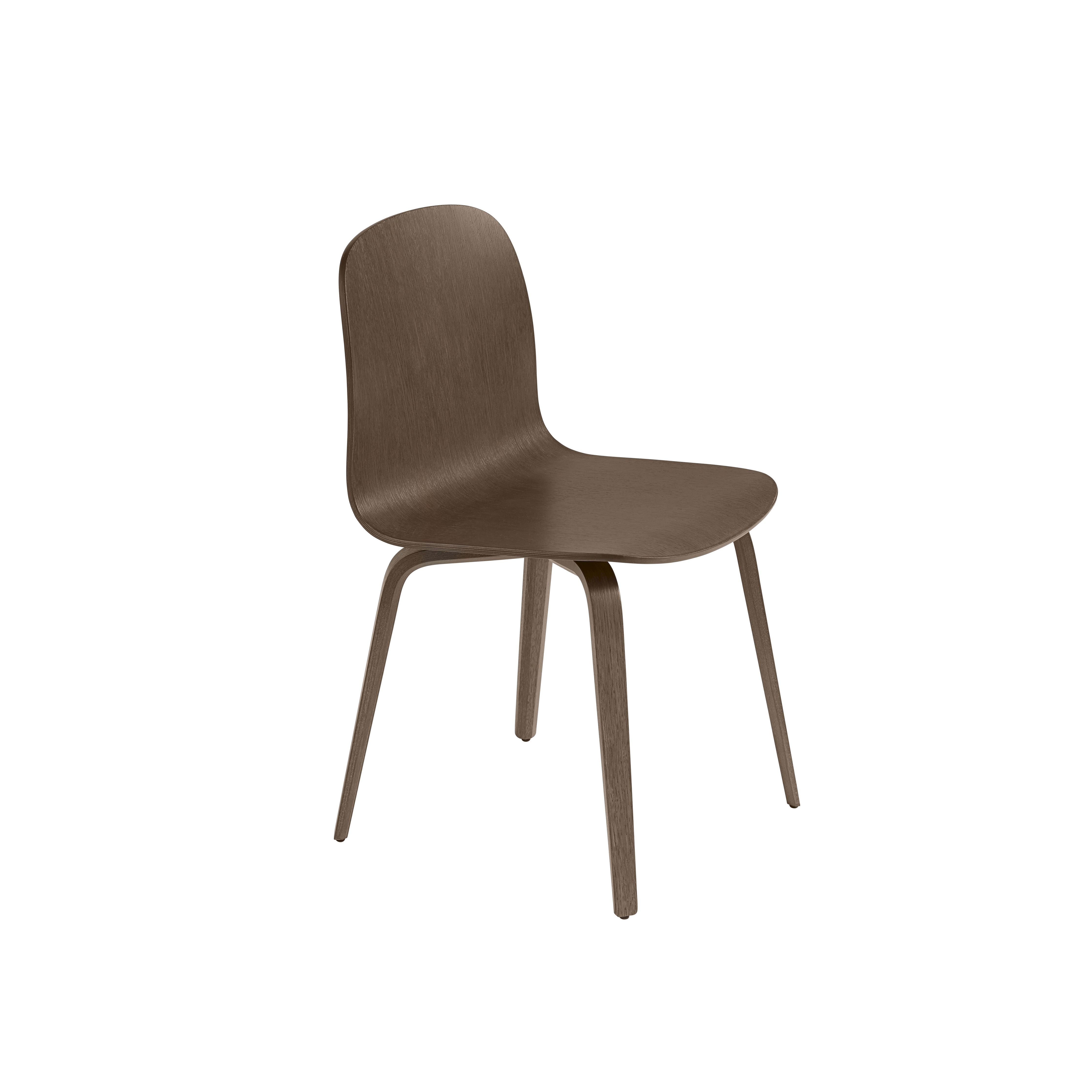 Muuto Visu chaise en bois de chaise en bois, brun foncé