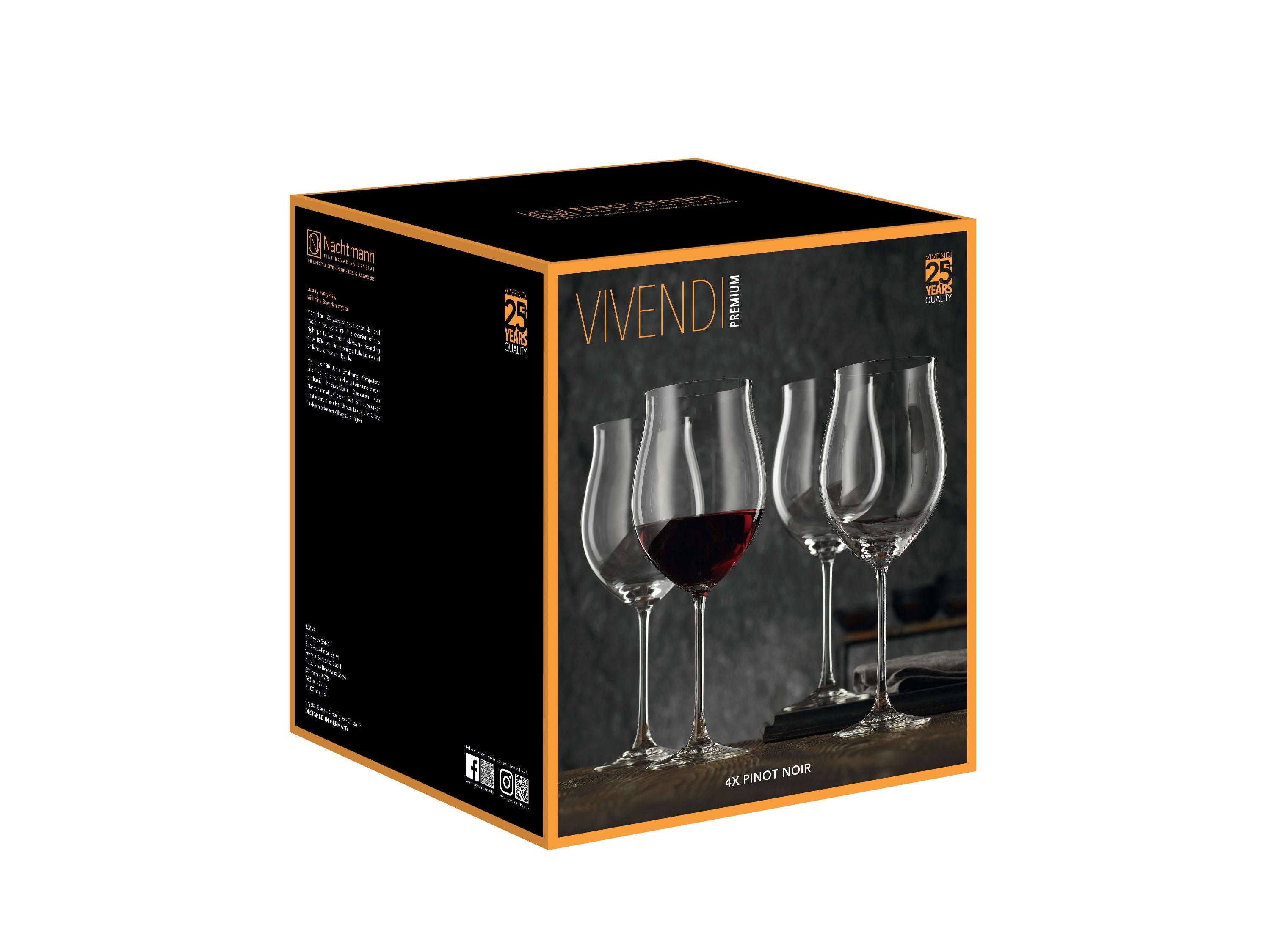 Nachtmann Vivendi premium pinot noir vinglas 897 ml, sæt med 4