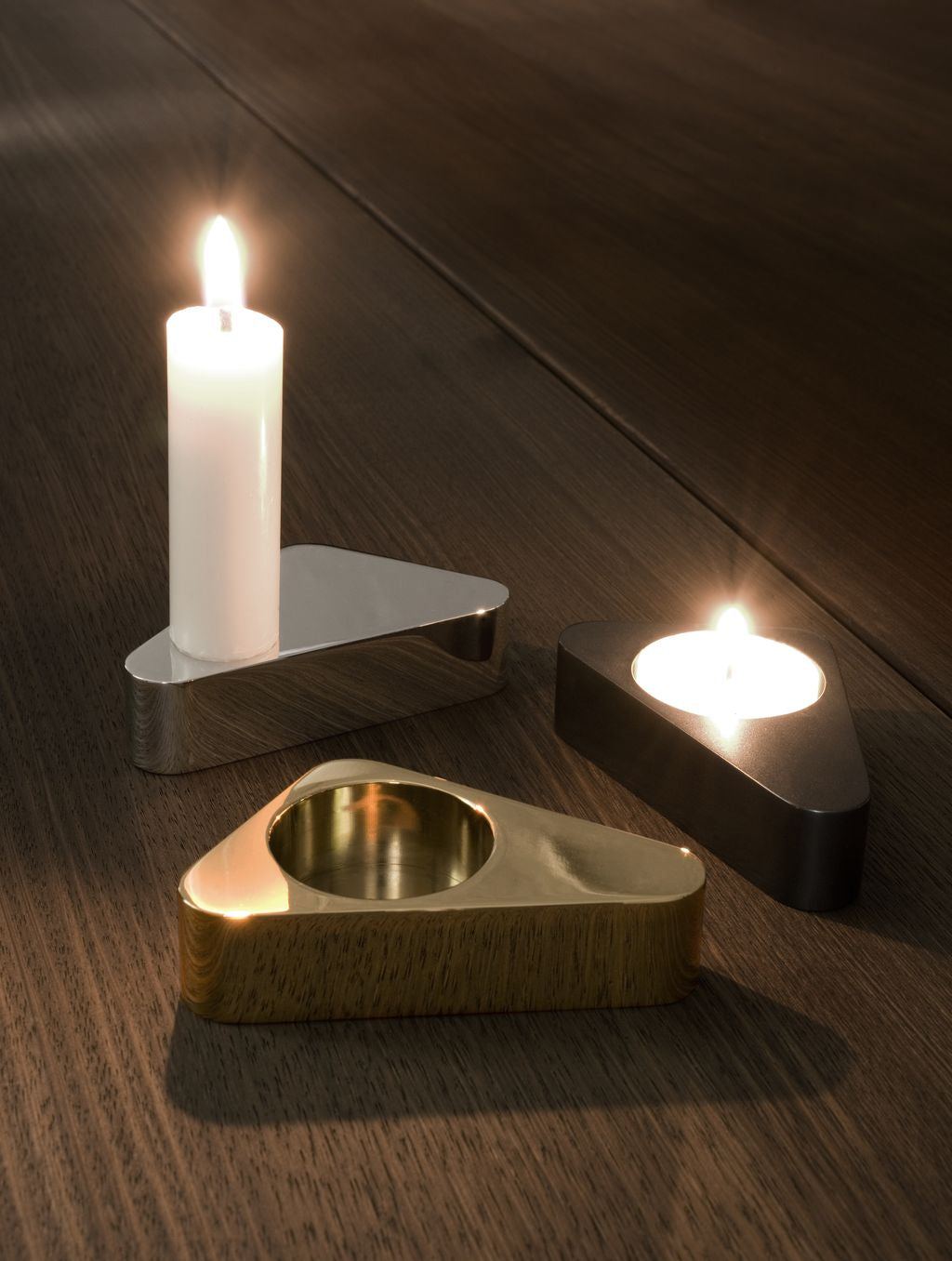 Novoform Design Flip Candlestick, Or brillant