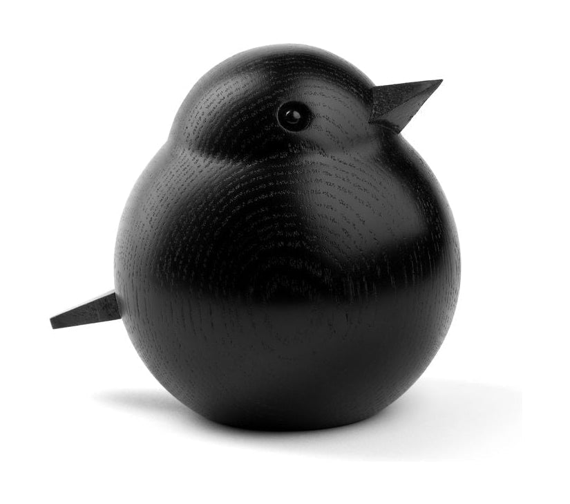 Novoform Design Pappa sparvdekorativ figur, svart färgad ek