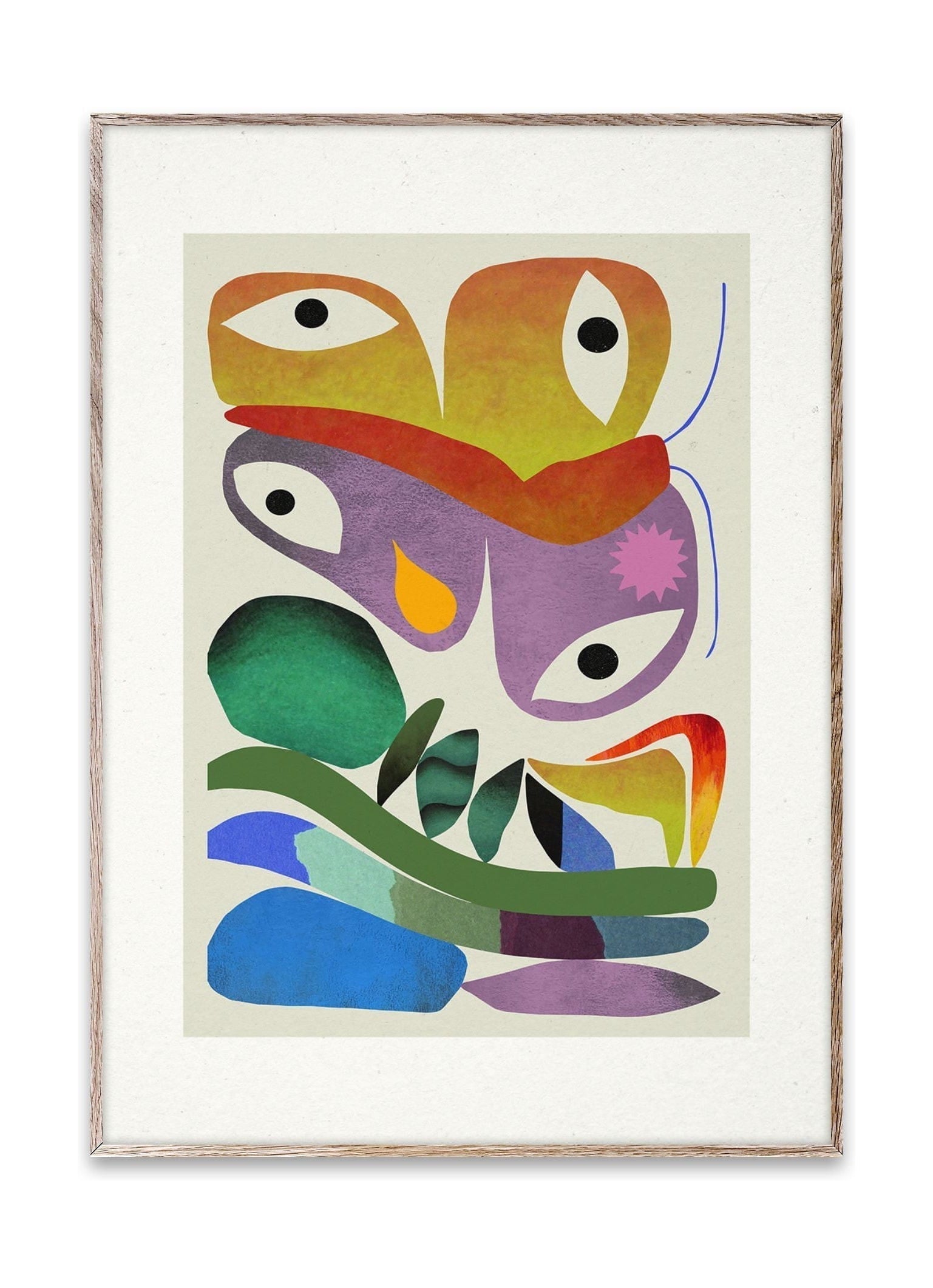 Paper Collective Affiche des yeux de papillon, 30 x40 cm