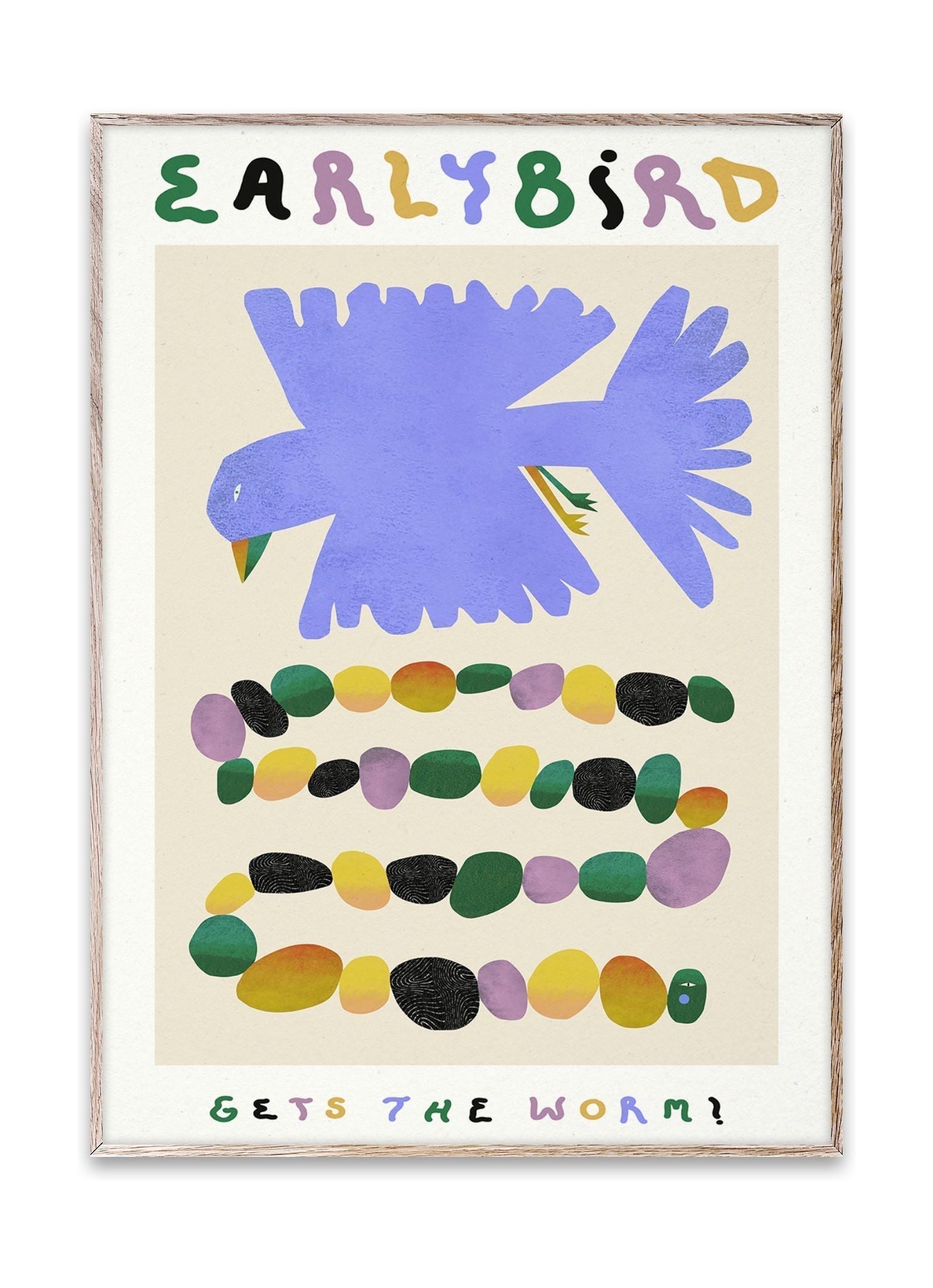 Paper Collective Early Bird bekommt das Wurmplakat 30 x40 cm