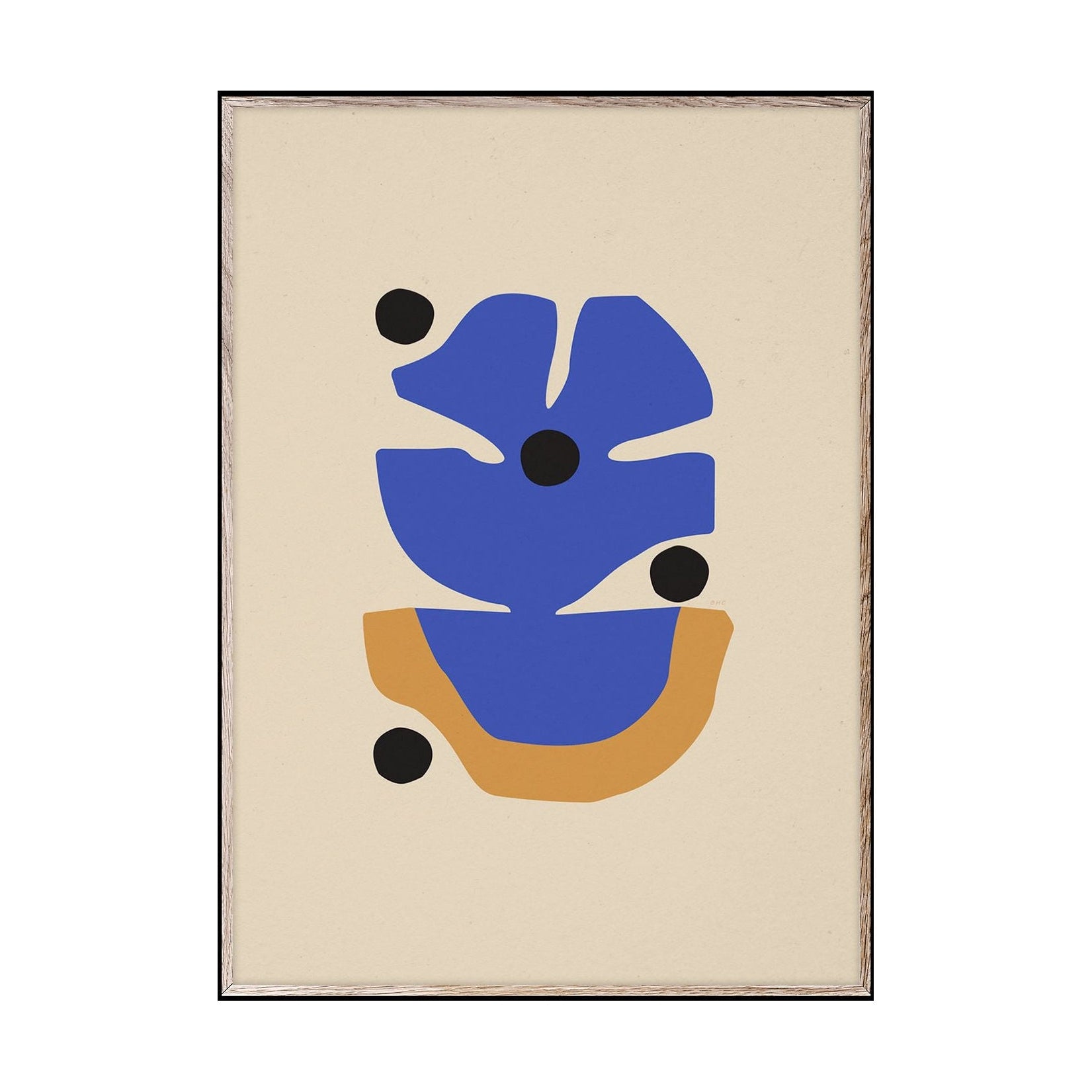 Paper Collective Flor Azul Poster, 30x40 Cm