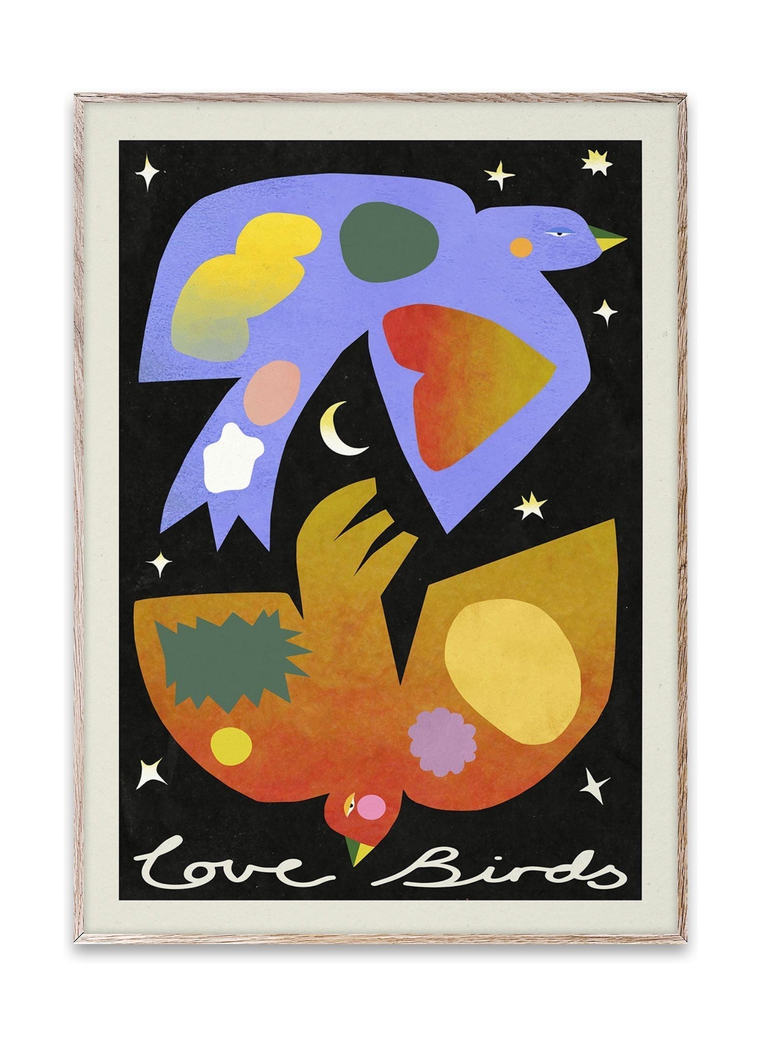 Paper Collective Affiche de Love Birds, 30 x40 cm