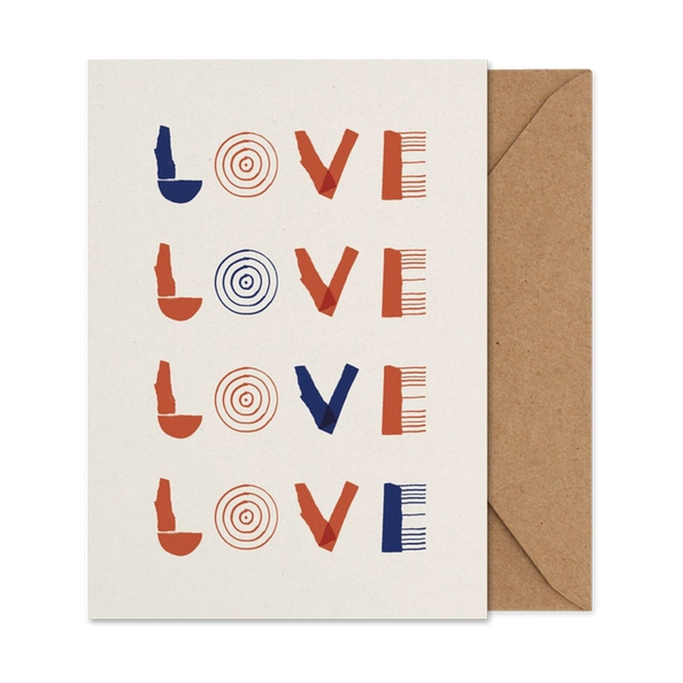Paper Collective Love Folded Art Card Poster, A5