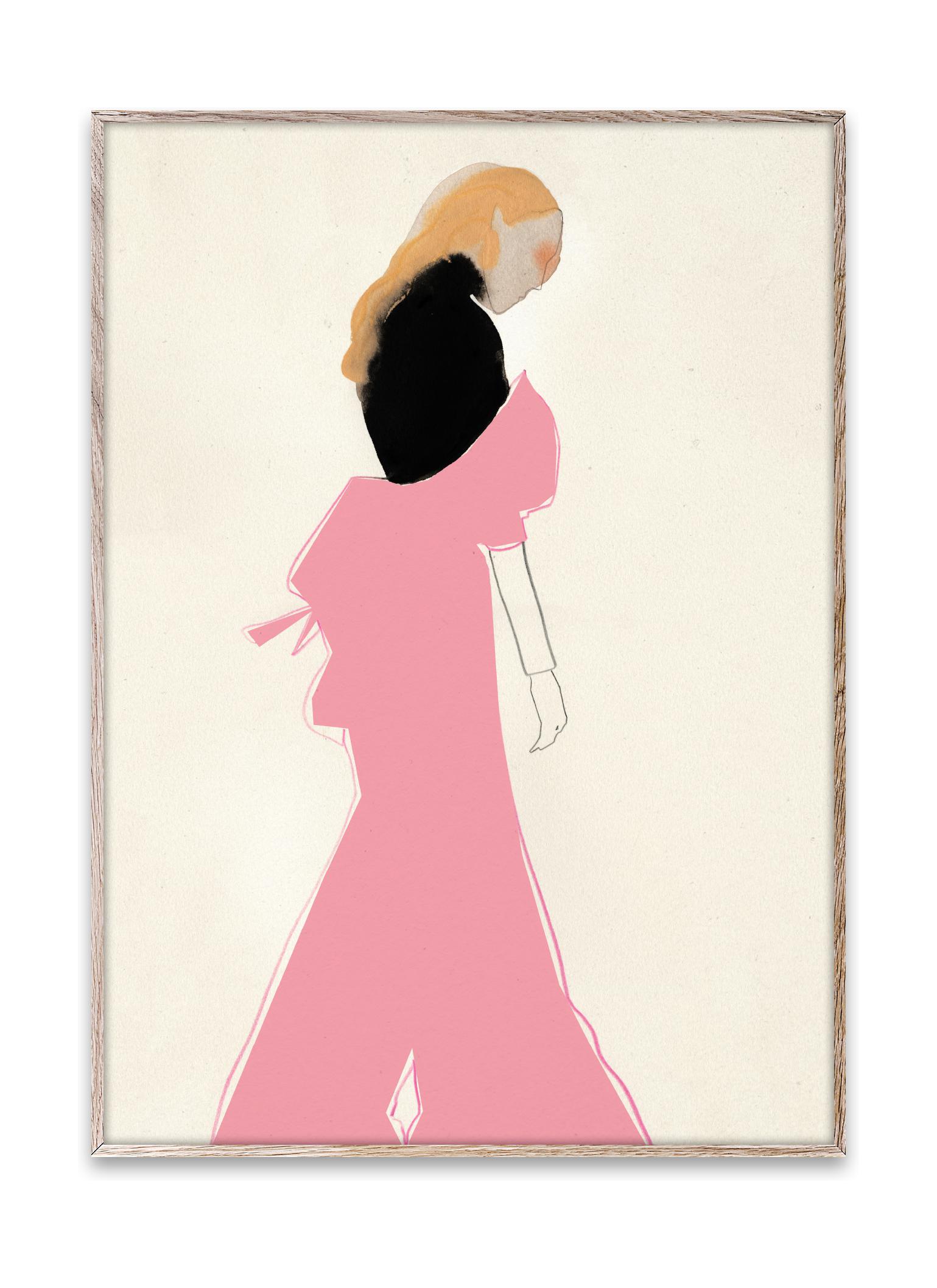 Paper Collective Pink Dress Poster, 30x40 cm