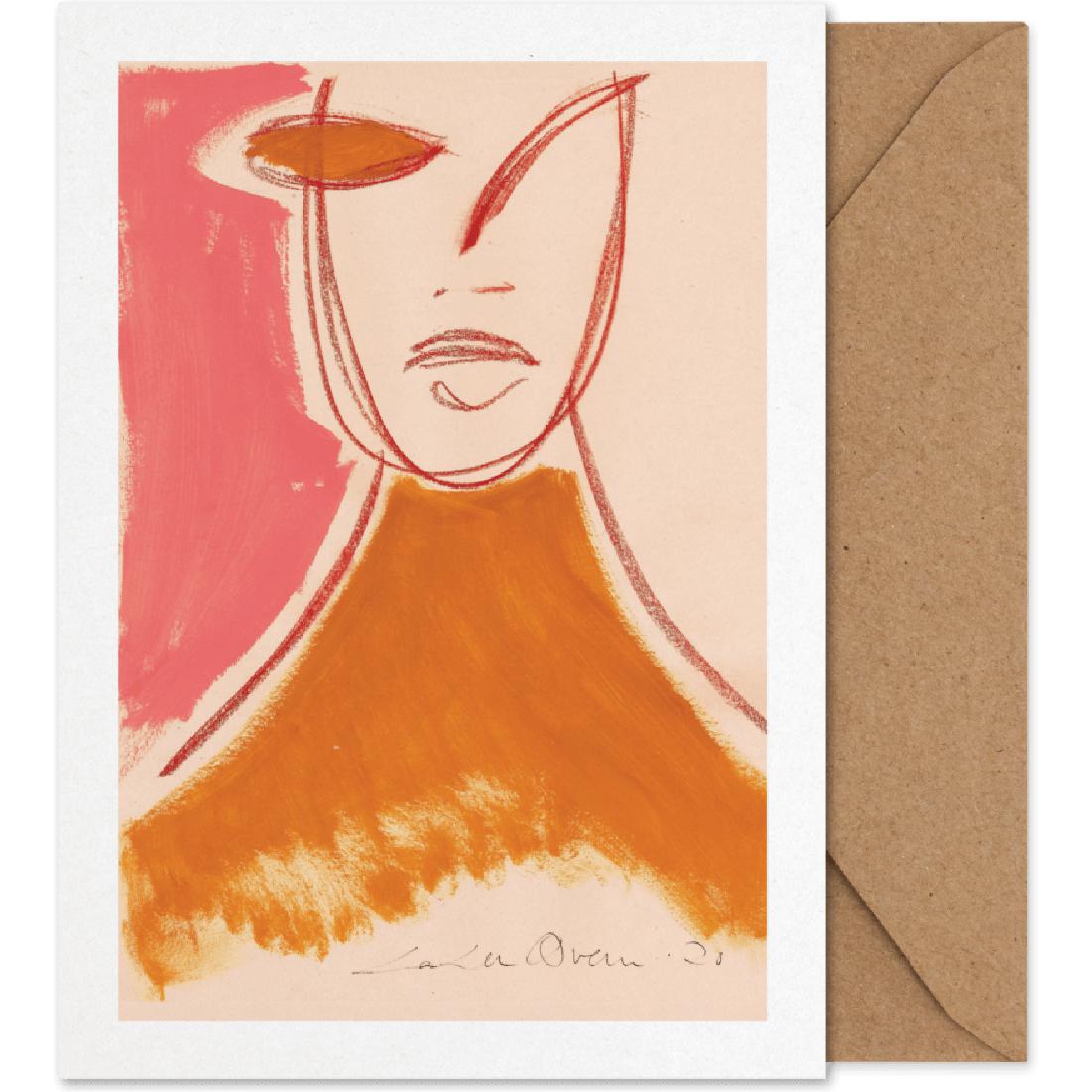 Carta d'arte del ritratto rosa collettivo di carta