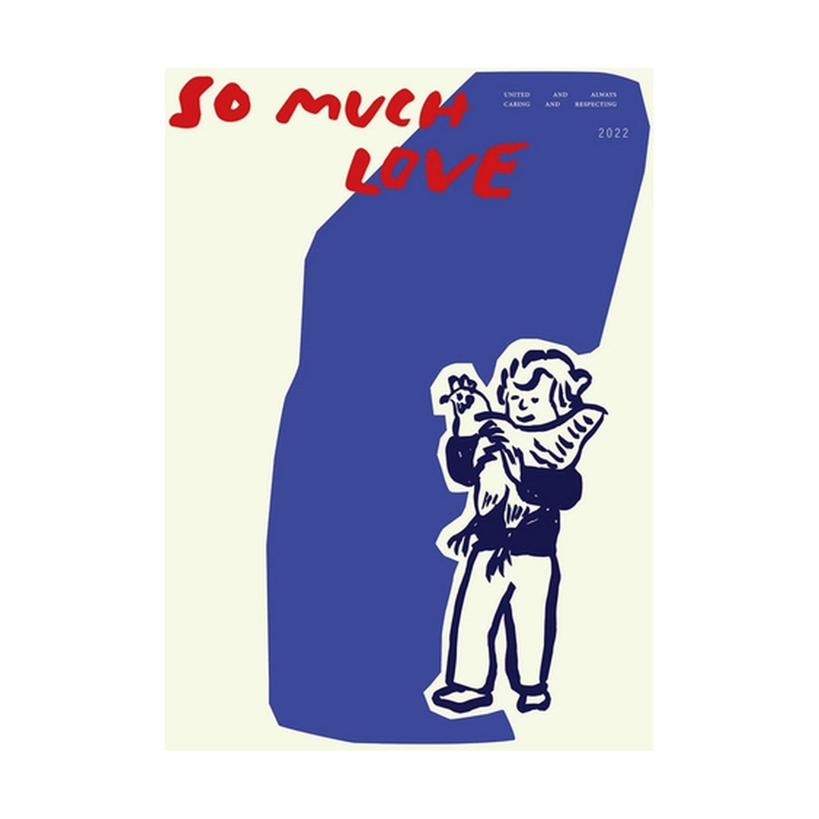 Paper Collective Affiche Poulet So Much Love, 30x40 cm