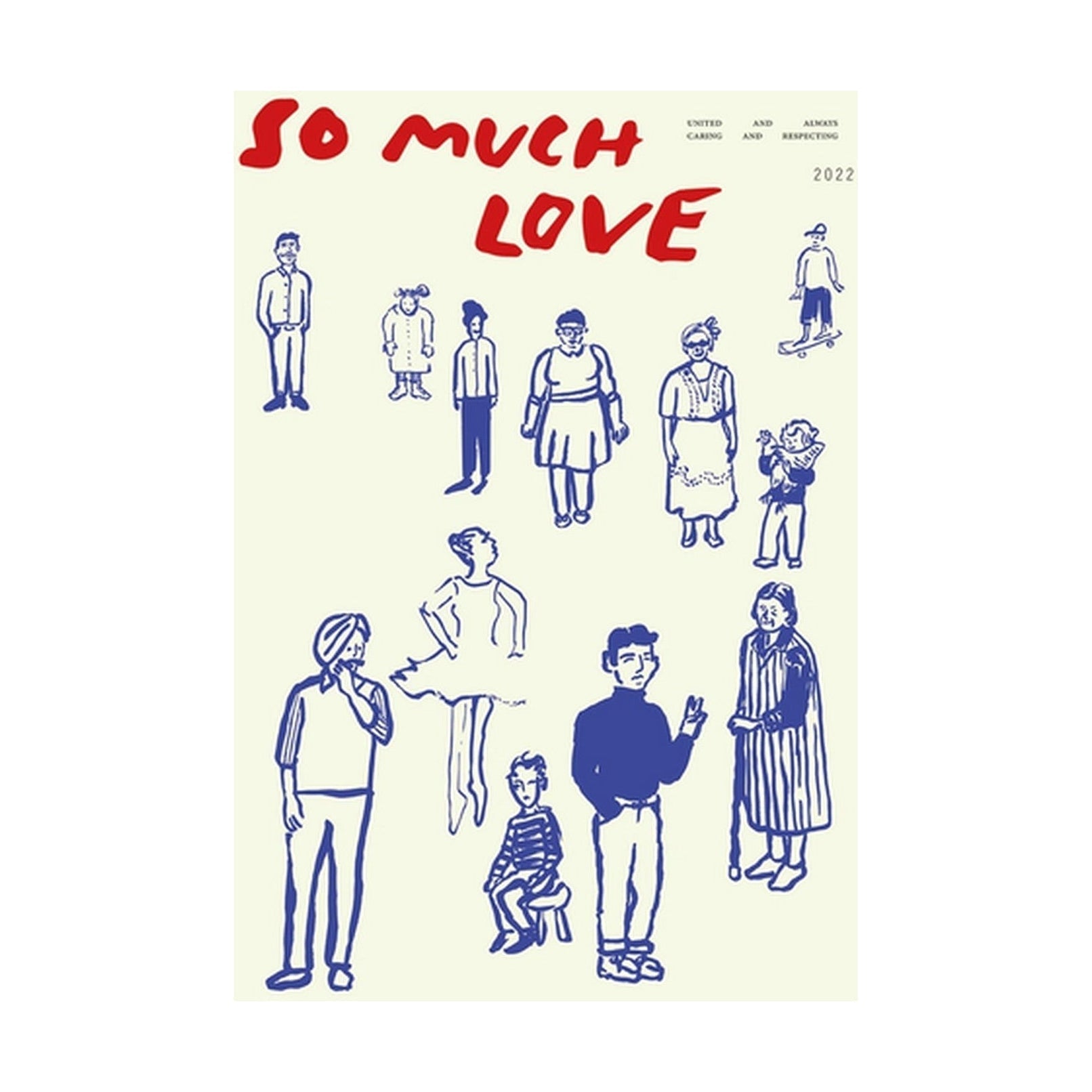 Paper Collective So Much Love Poster, 30x40 cm