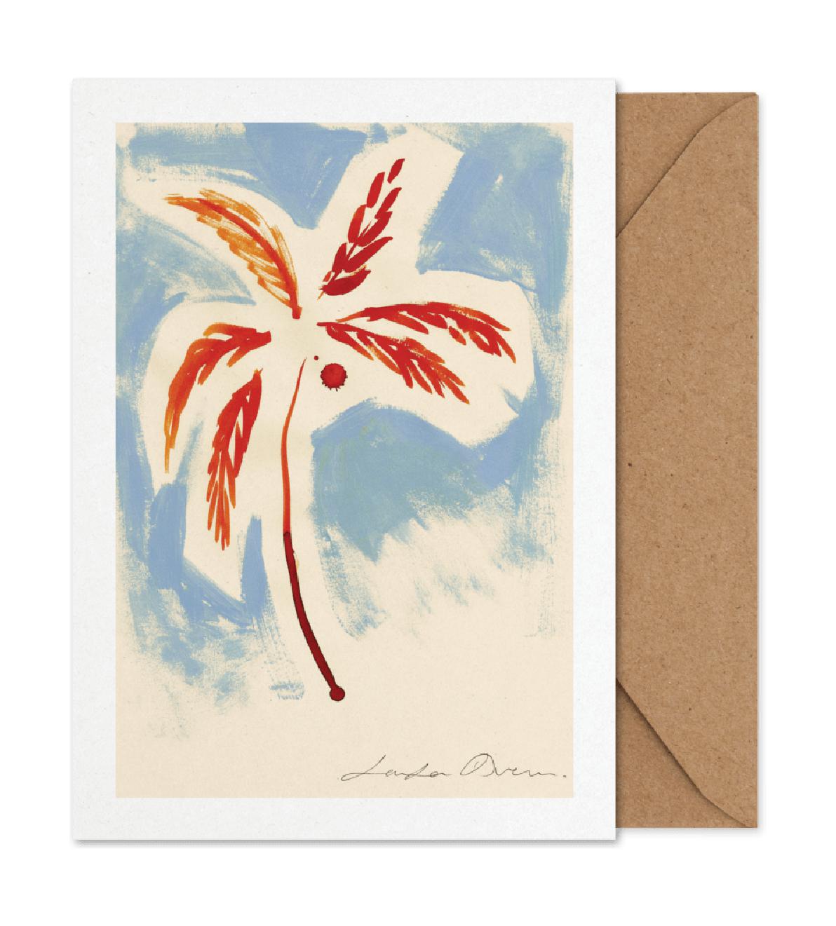 Tarjeta de arte de palma tormentosa colectiva de papel de papel