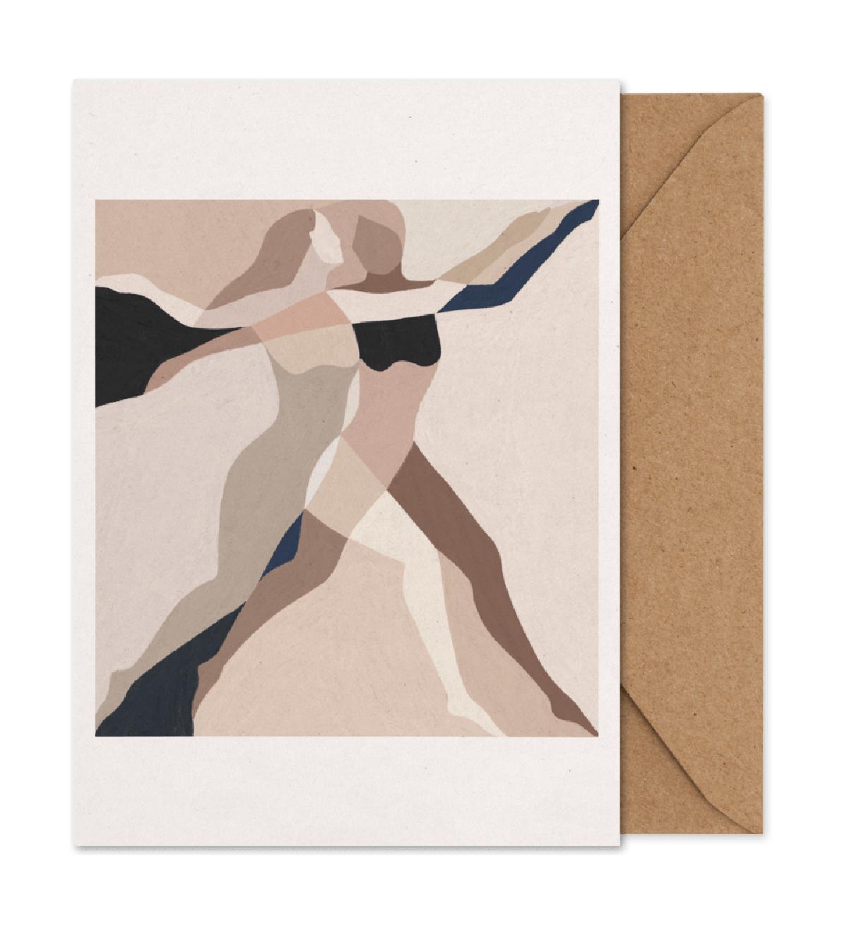 Paper Collective Carte d'art de deux danseurs