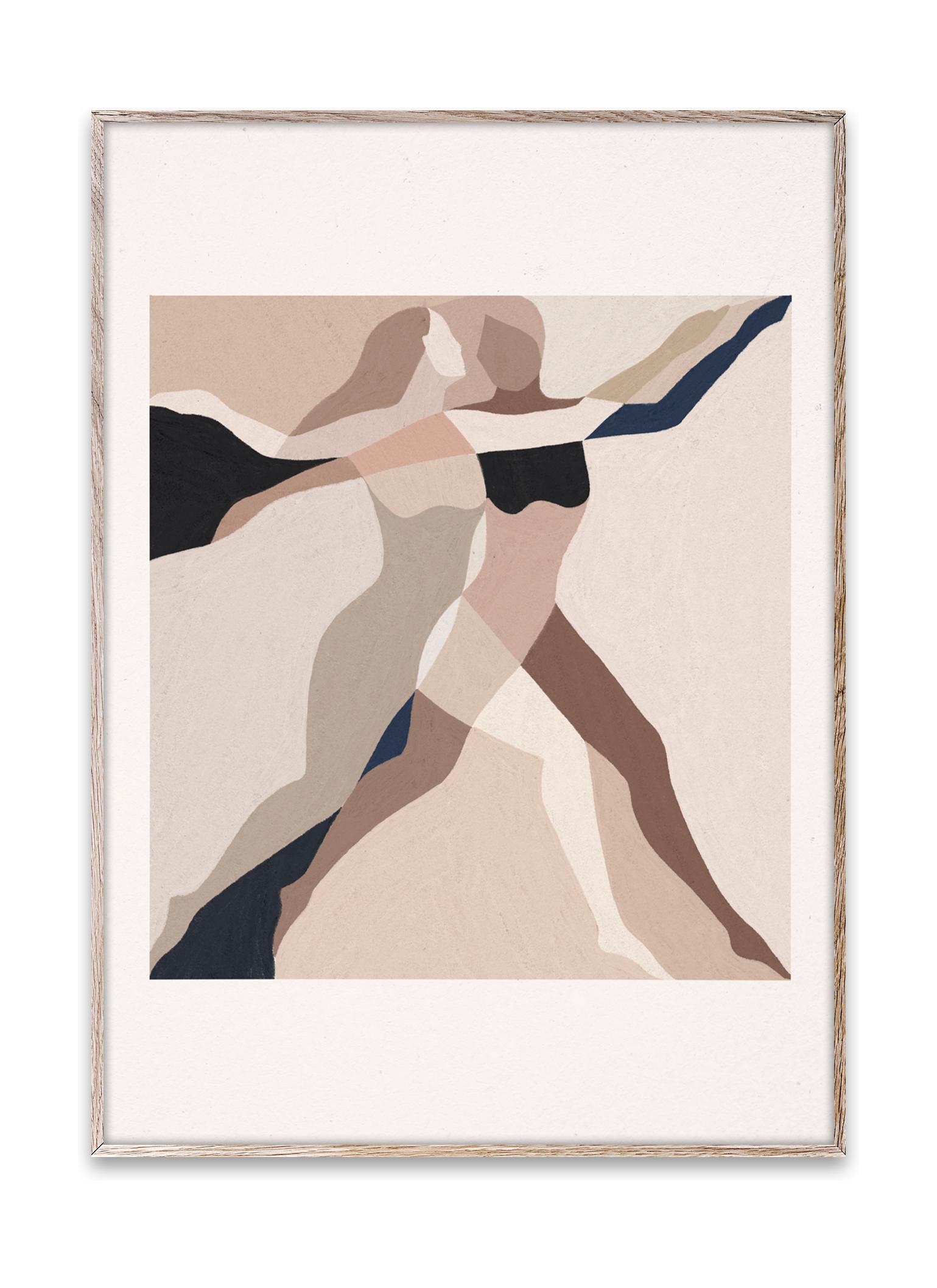 Affiche Paper Collective Deux danseuses, 30x40 cm