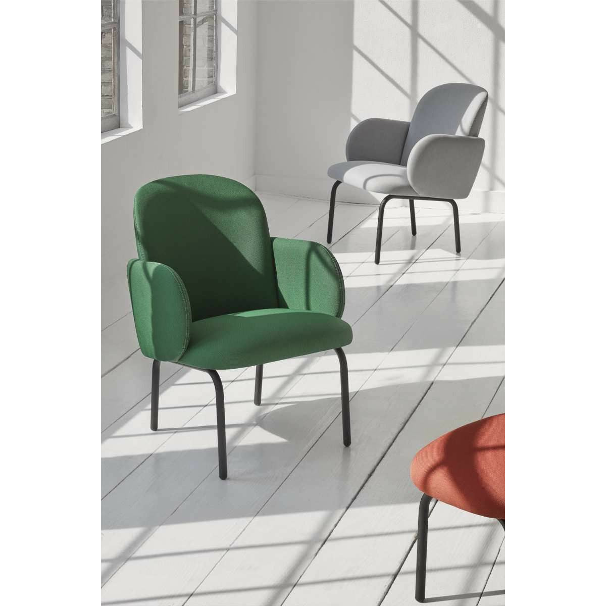 Puik Dost Lounge Chair Steel, vert foncé