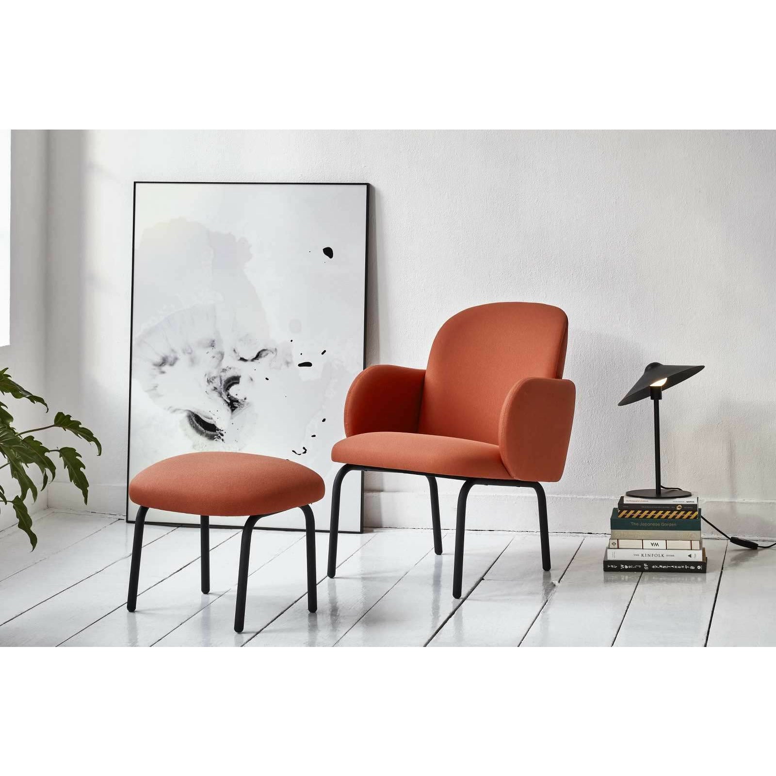 Puik Dost Lounge Caine Steel，Terracotta