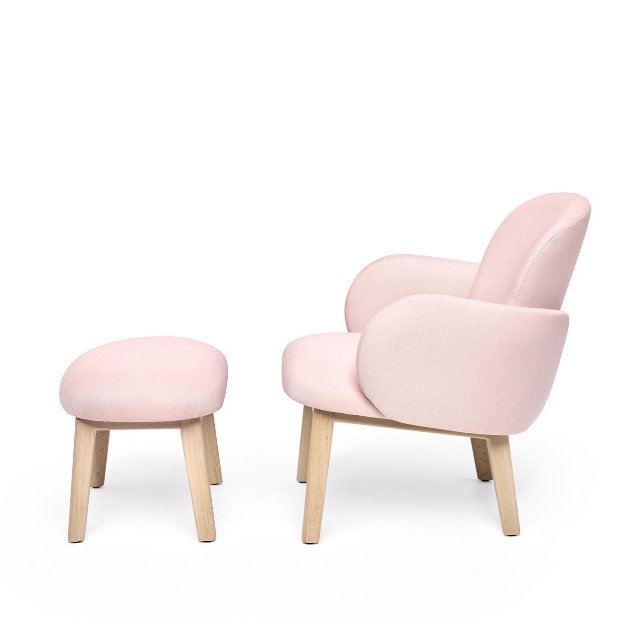 Puik Dost Lounge Chair Træ, Pink