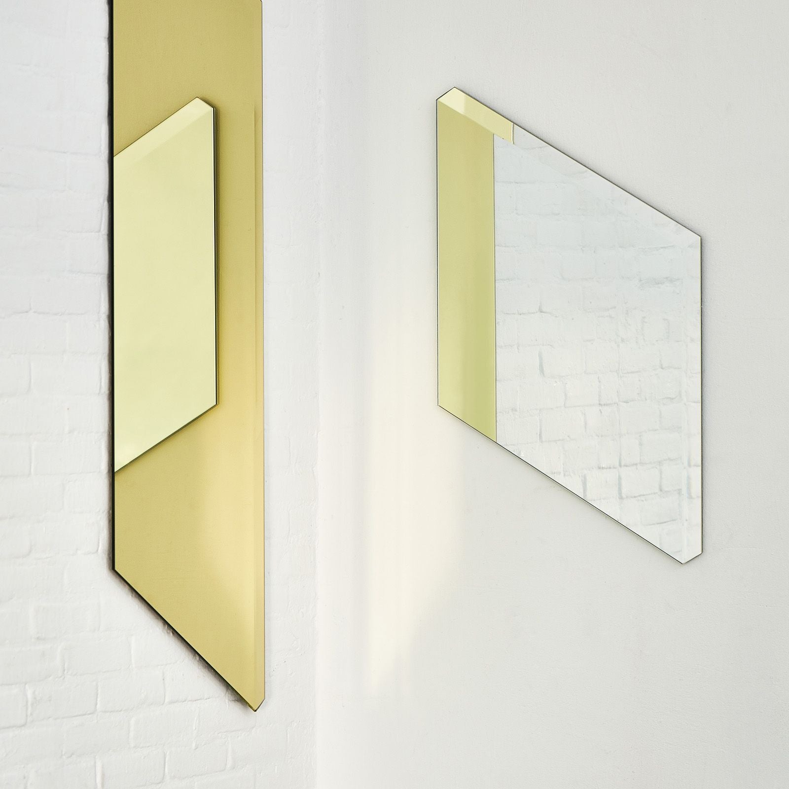 Puik Facettenglas-Spiegel 150x50cm, Silber