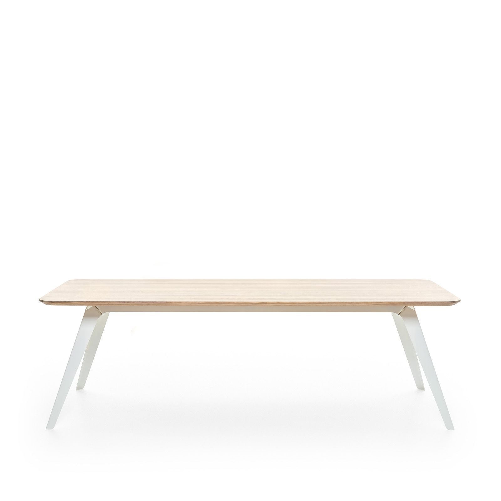 Puik Fold spisebord 240x100cm, hvid / naturel