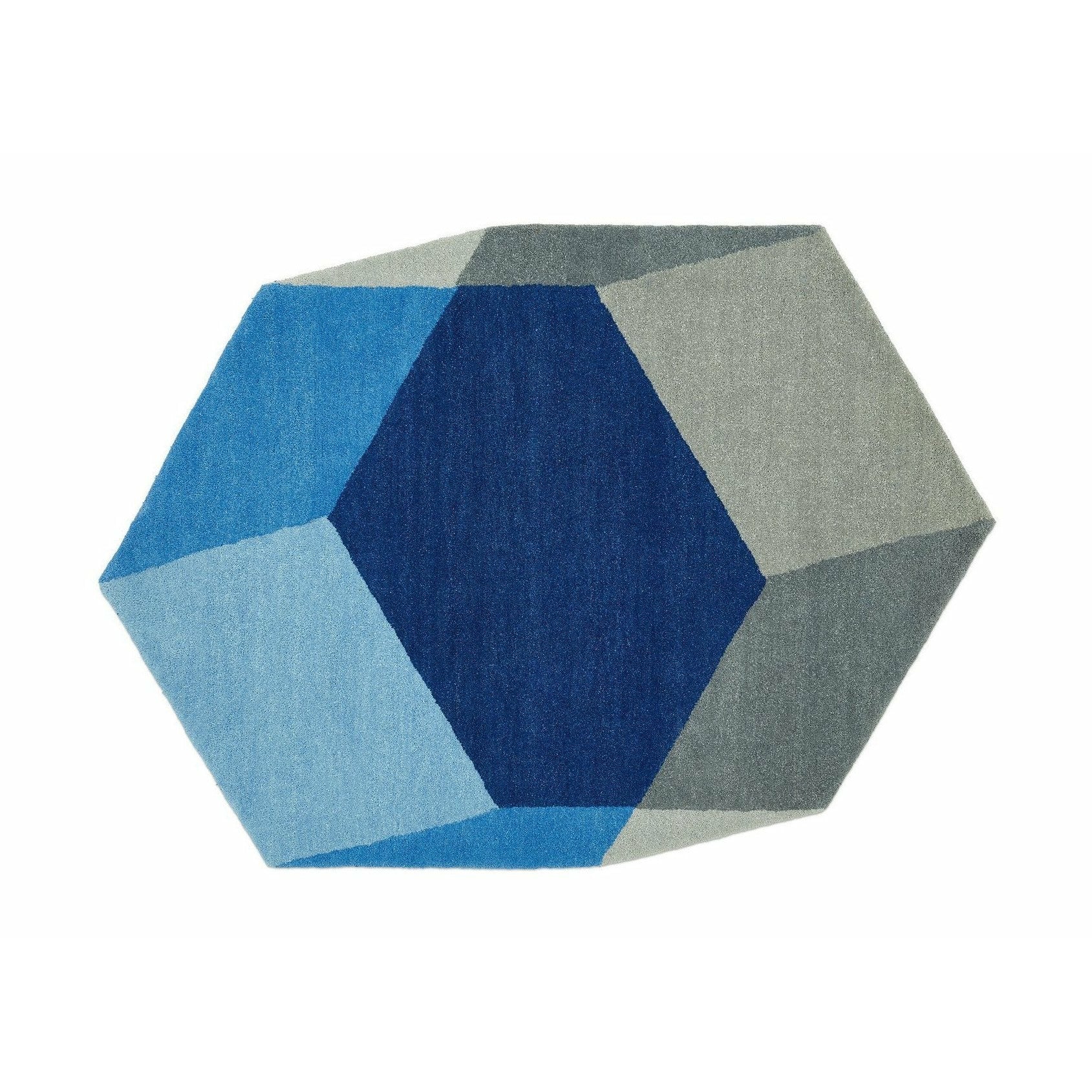 Puik Iso tæppe hexagon, blå