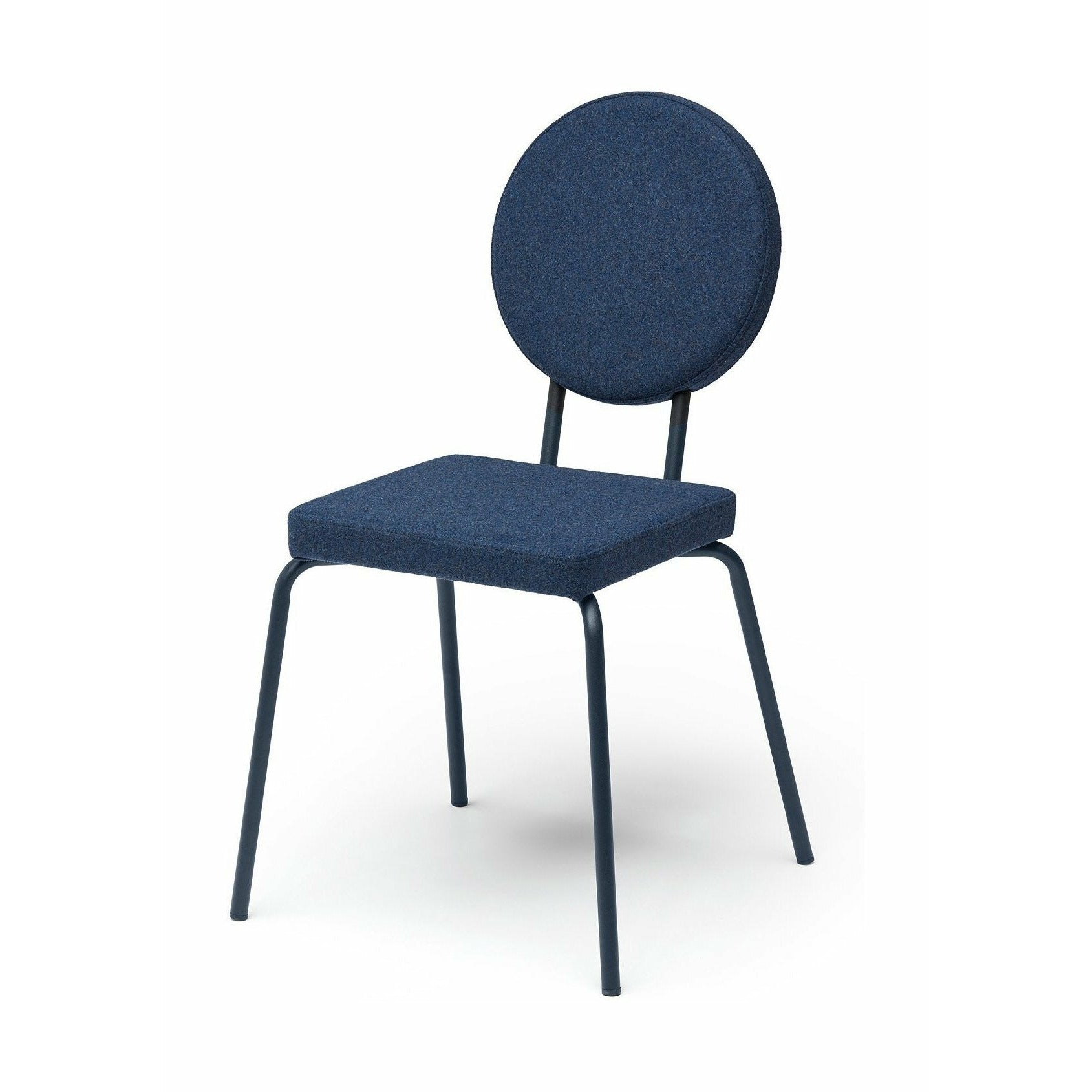 Puik Optie stoel stoel stoel vierkant / rugleuning ronde, donkerblauw