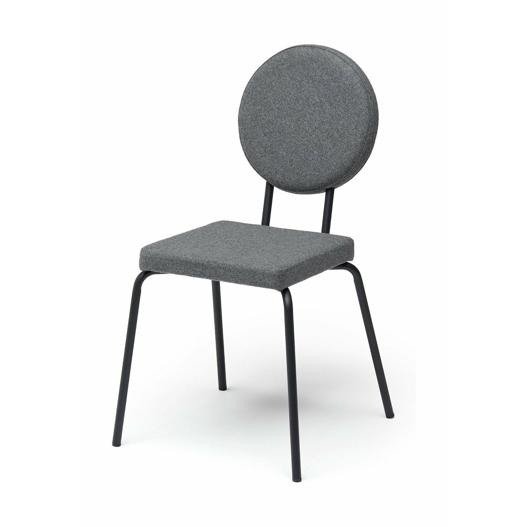 Puik Optie stoel stoel stoel vierkant / rugleuning ronde, lichtgrijs