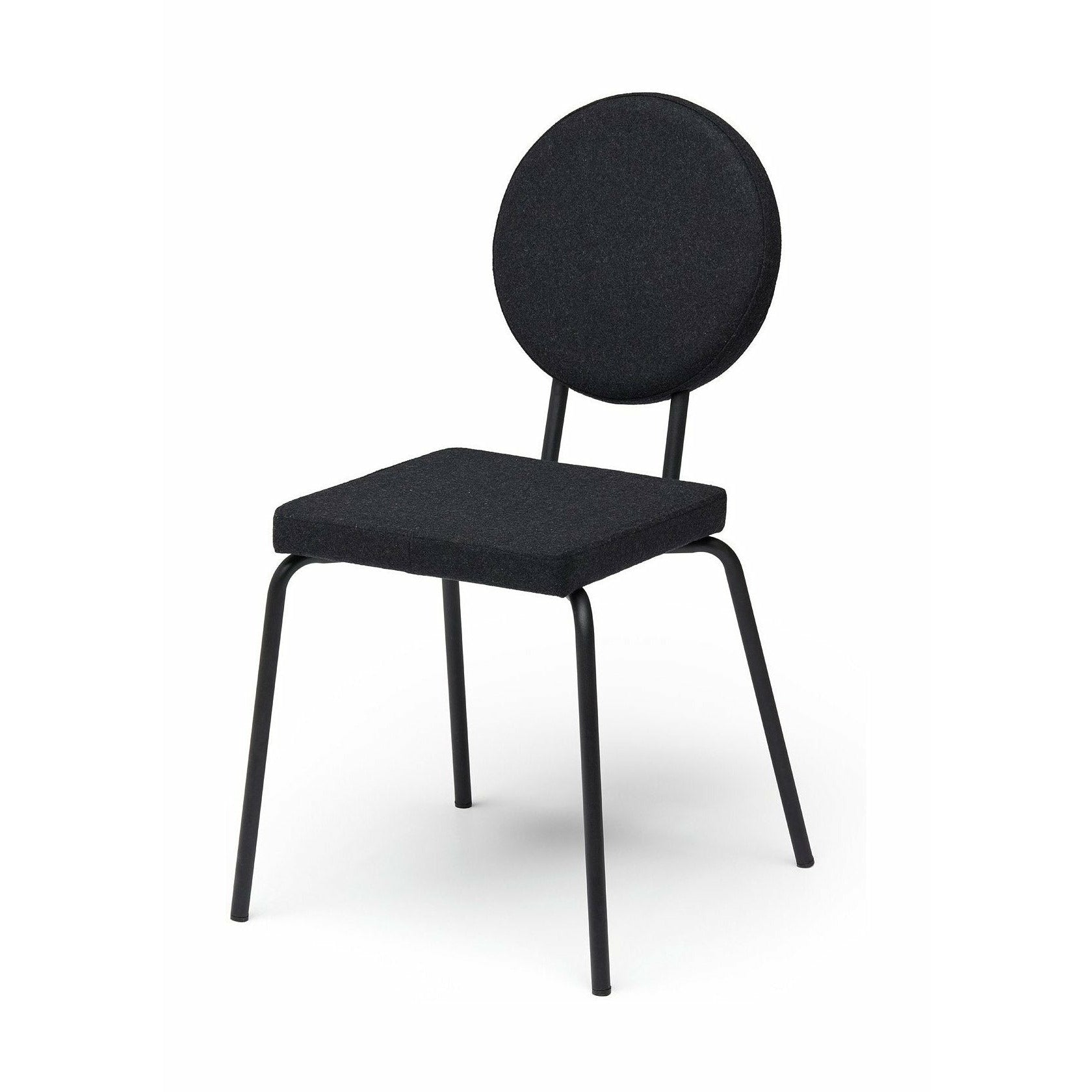Puik Optie stoel stoel stoel vierkant / rugleuning ronde, zwart