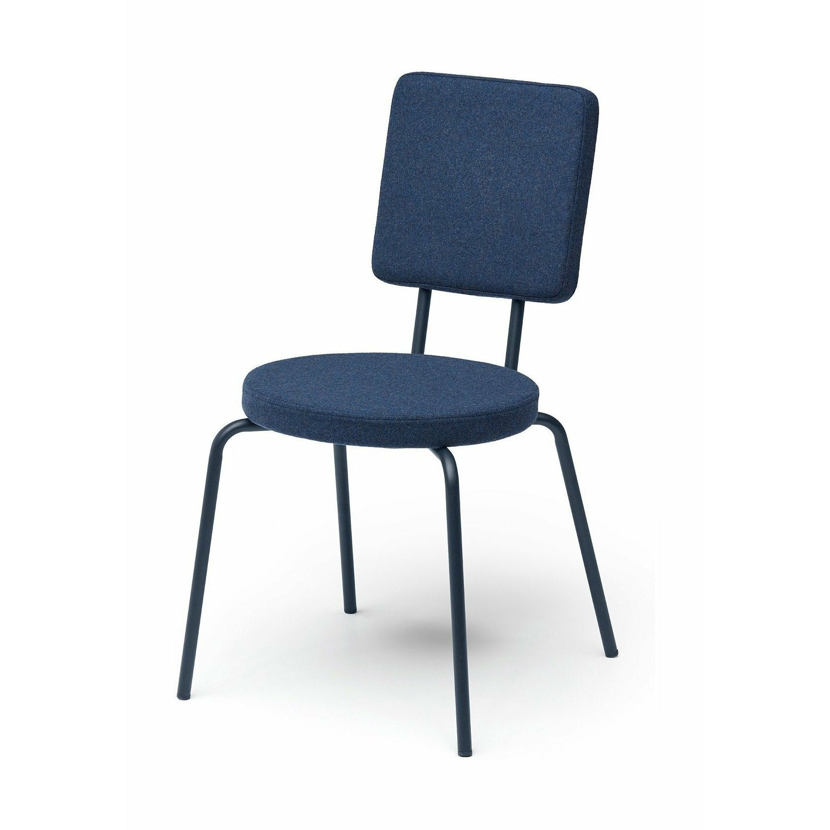 Puik Option chaise siège rond / dossier carré, bleu foncé