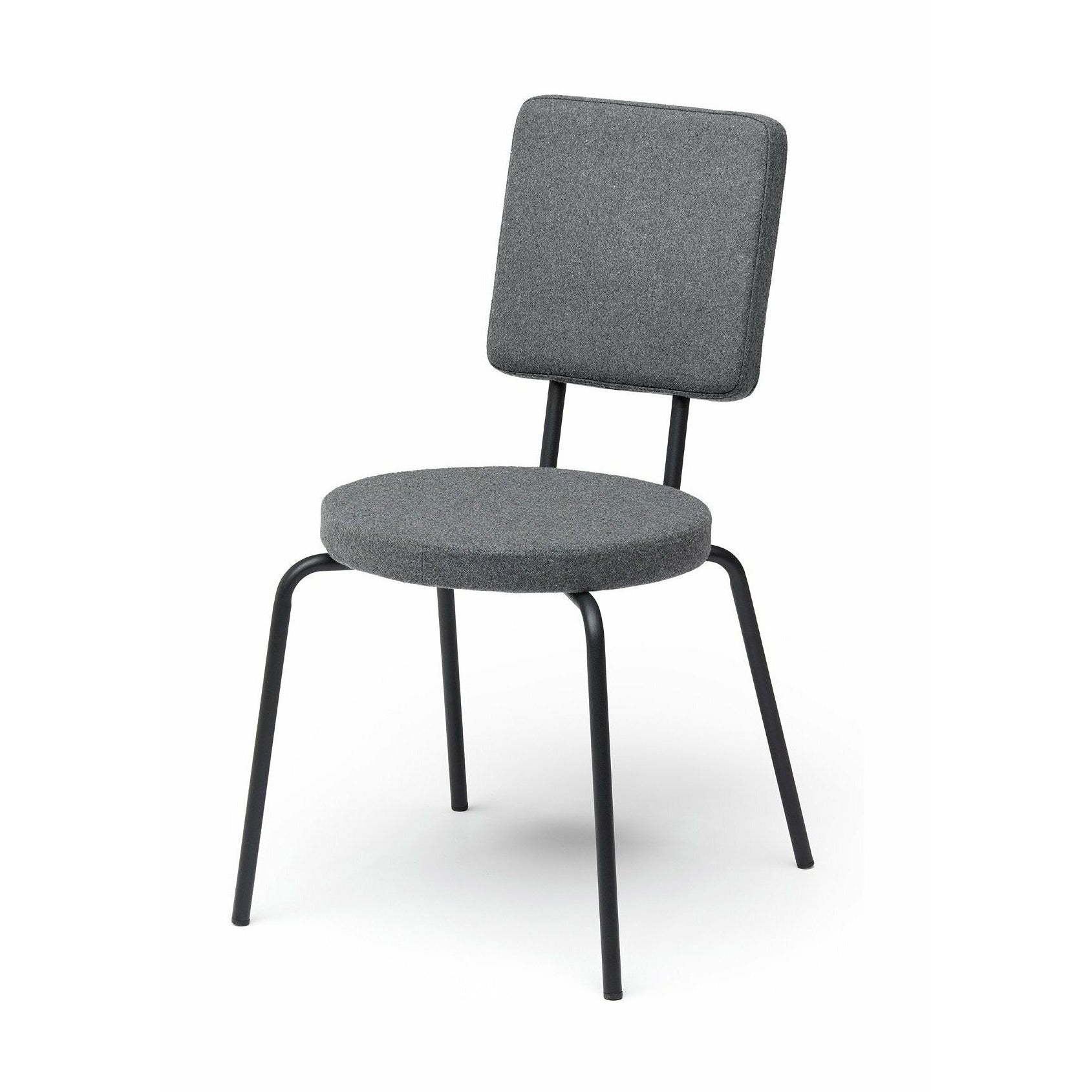 Puik Option chaise siège rond / dossier carré, gris clair