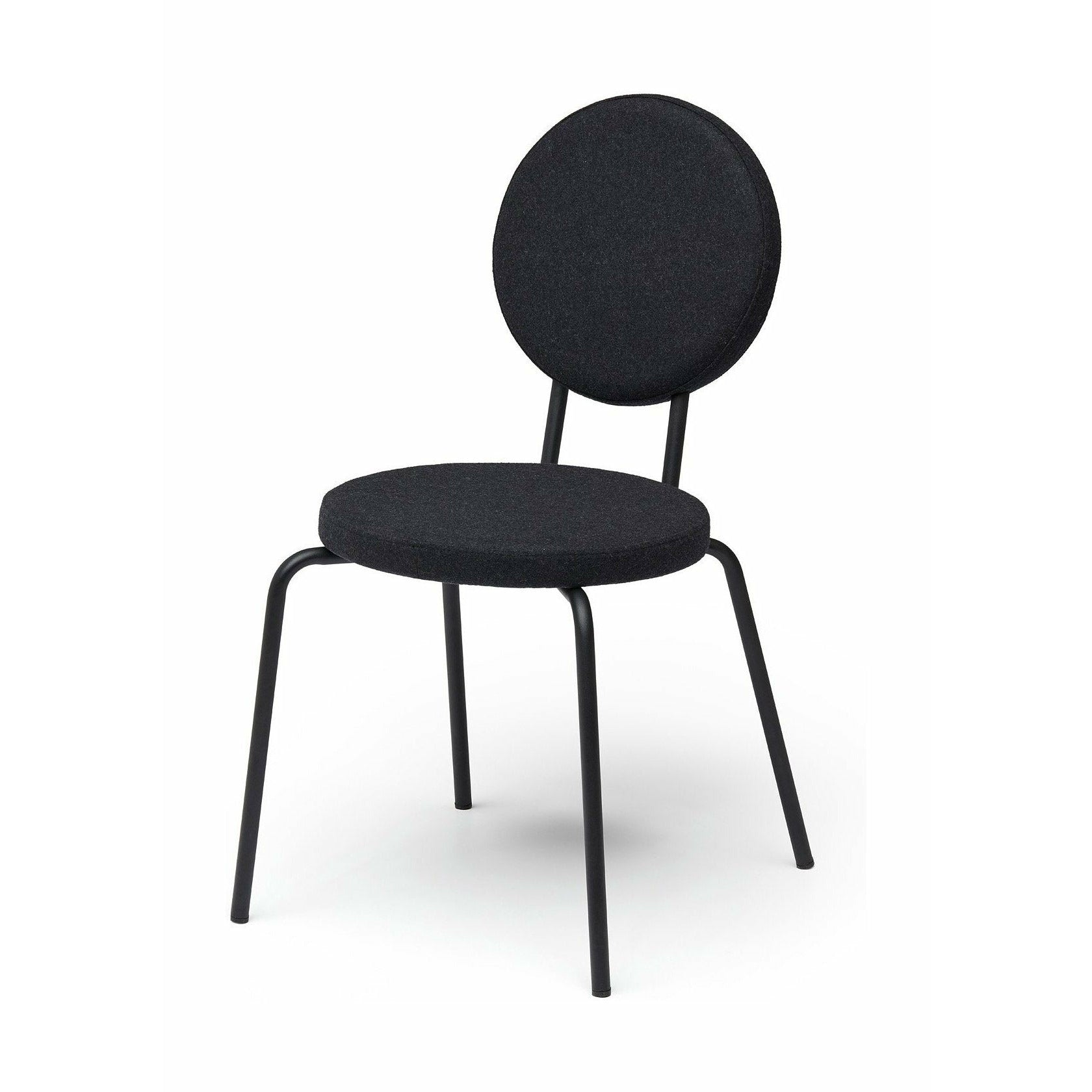 Asiento de silla de opción de puik y respaldo redondo, negro