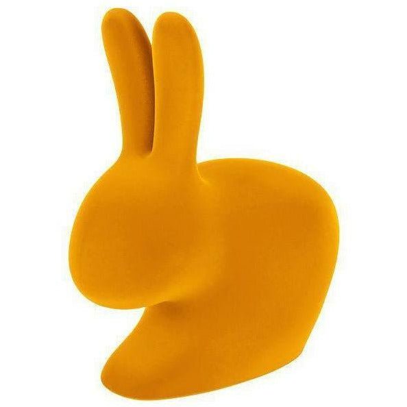 Qeeboo Baby Bunny Chair Velvet Finish, Dark Gold