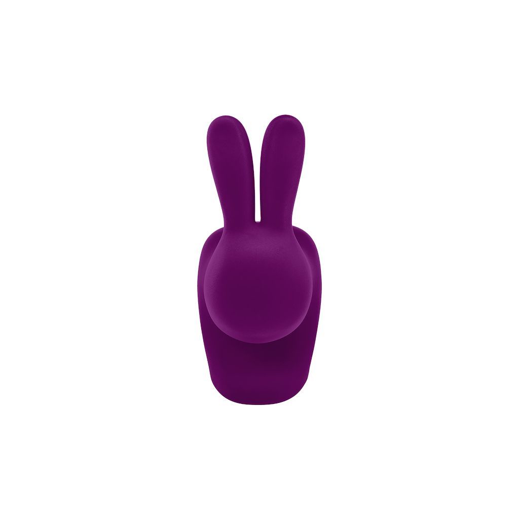 Qeeboo Baby Bunny Silla Velvet Finish, púrpura