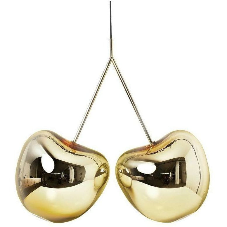 Qeeboo Cherry Suspension Lamp Metal Finish by Nika Zupanc, Gold